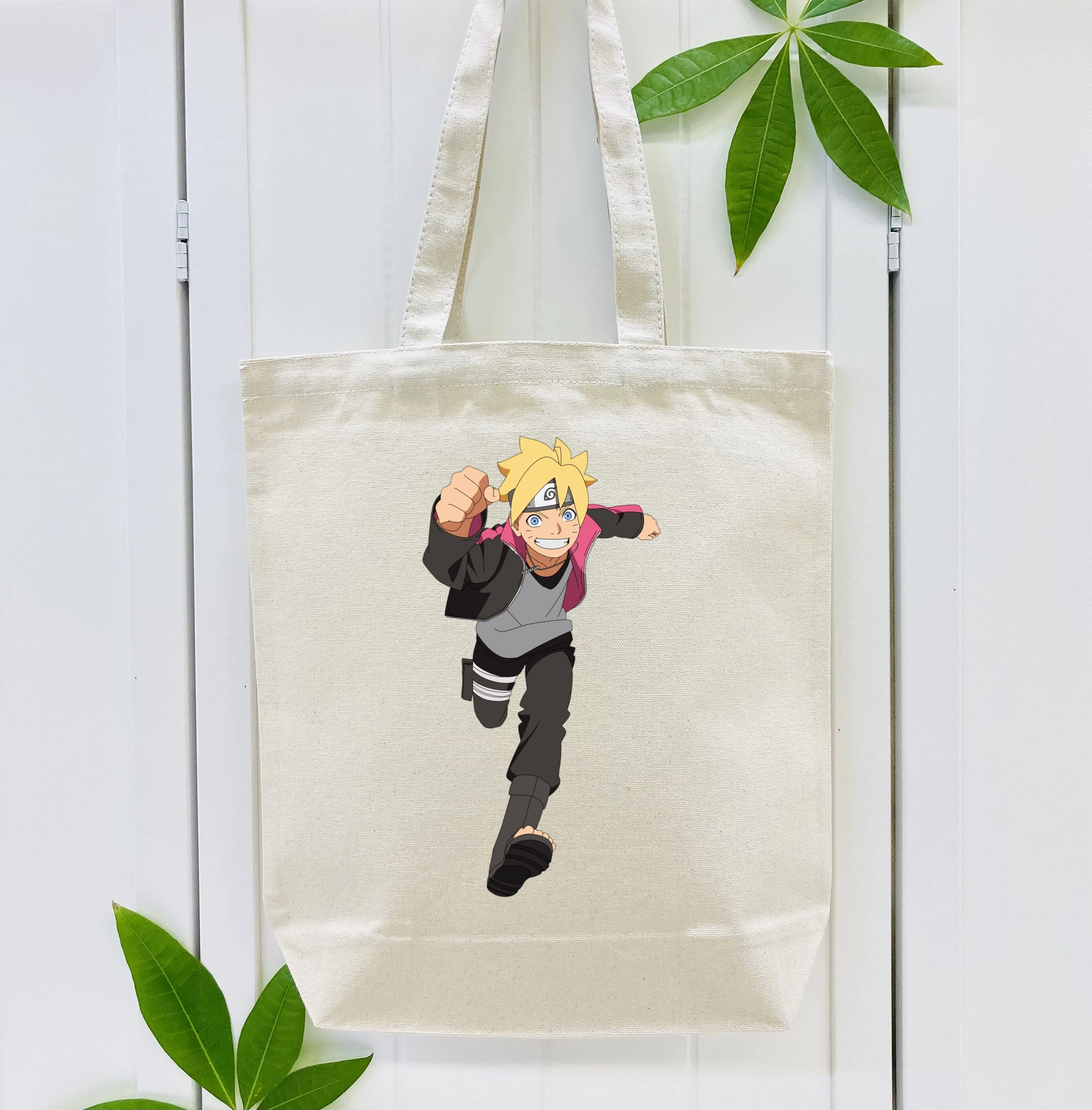 NARUTO -ナルト- うずまき ボルト Uzumaki Boruto 縦型キャンバス生地手提げバッグ　トートバッグ