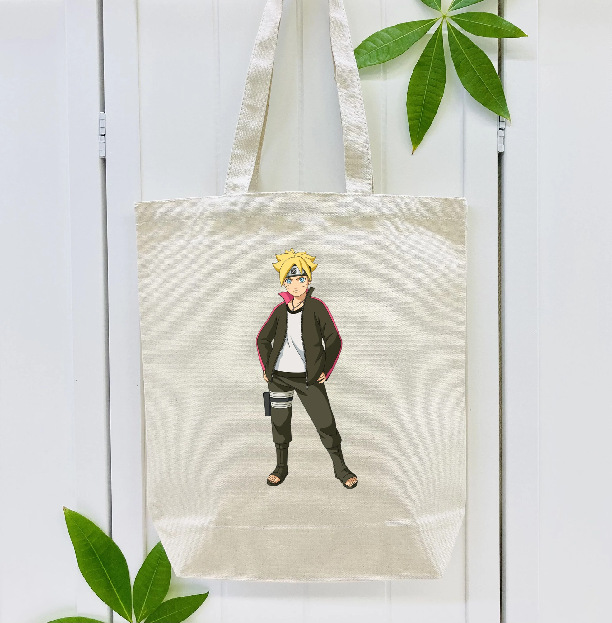 NARUTO -ナルト- うずまき ボルト Uzumaki Boruto 縦型キャンバス生地手提げバッグ　トートバッグ