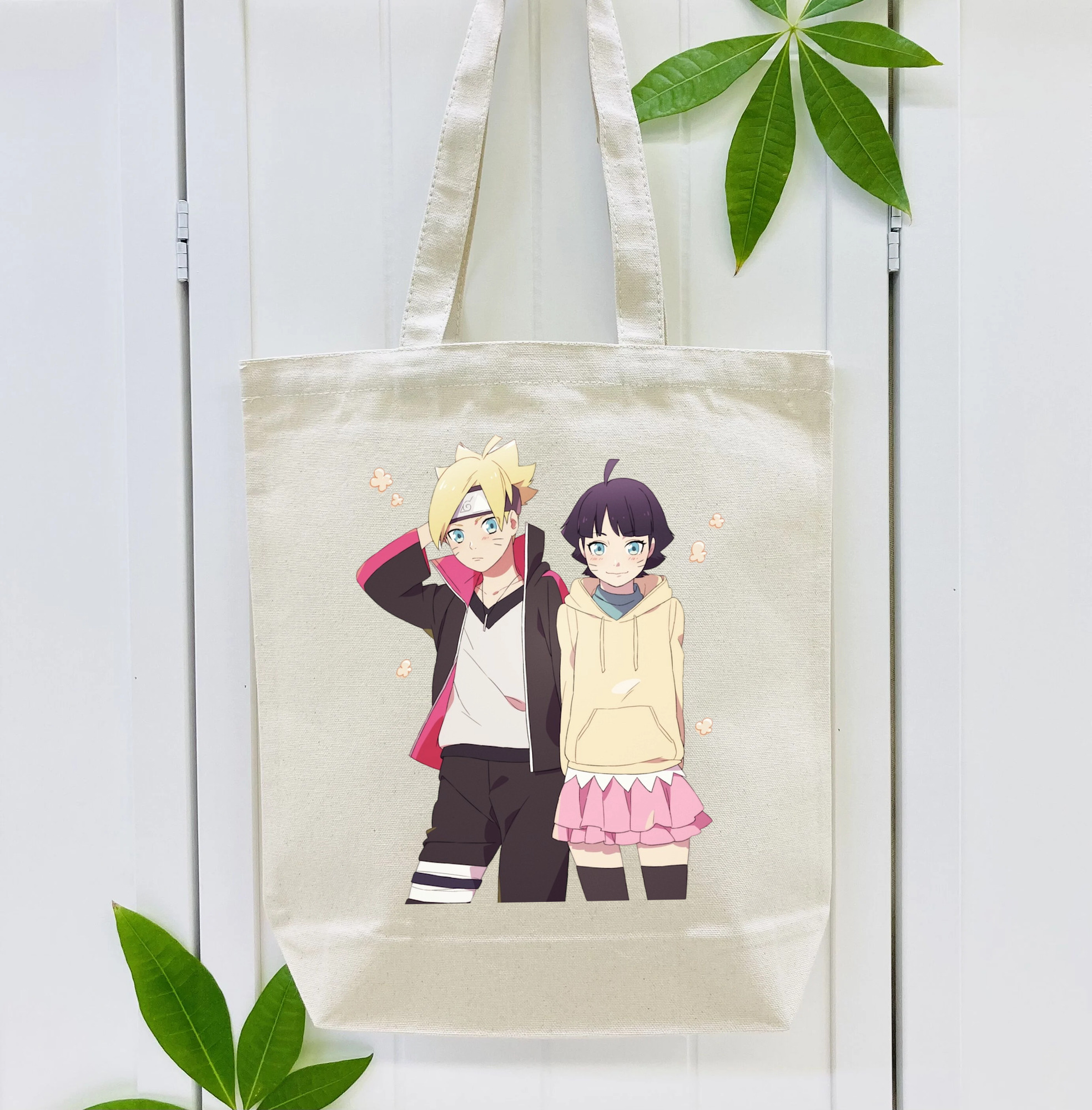 NARUTO -ナルト- うずまき ボルト Uzumaki Boruto 縦型キャンバス生地手提げバッグ　トートバッグ