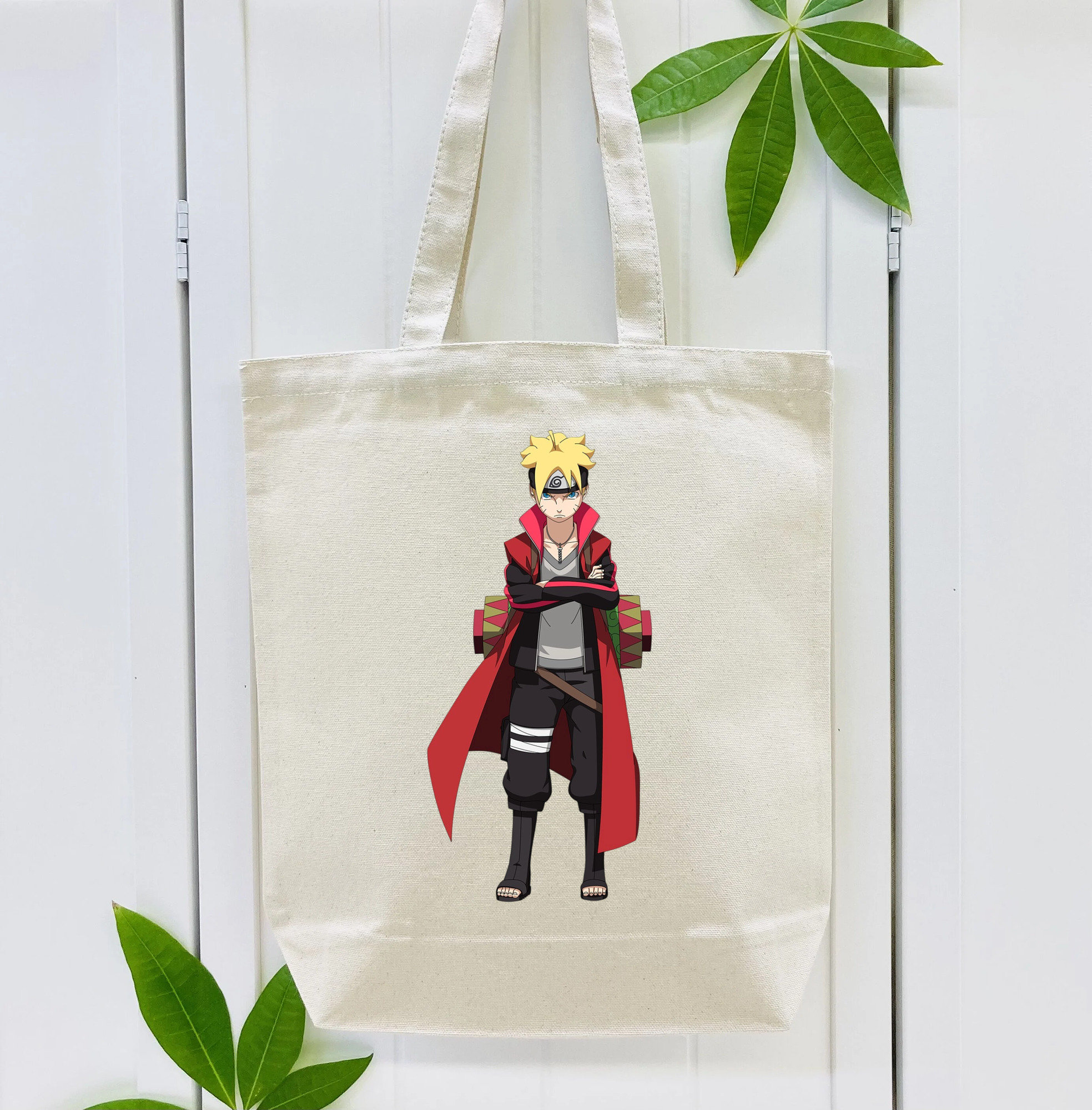 NARUTO -ナルト- うずまき ボルト Uzumaki Boruto 縦型キャンバス生地手提げバッグ　トートバッグ