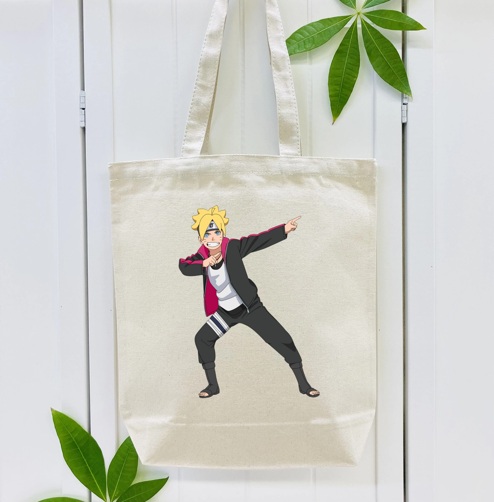 NARUTO -ナルト- うずまき ボルト Uzumaki Boruto 縦型キャンバス生地手提げバッグ　トートバッグ