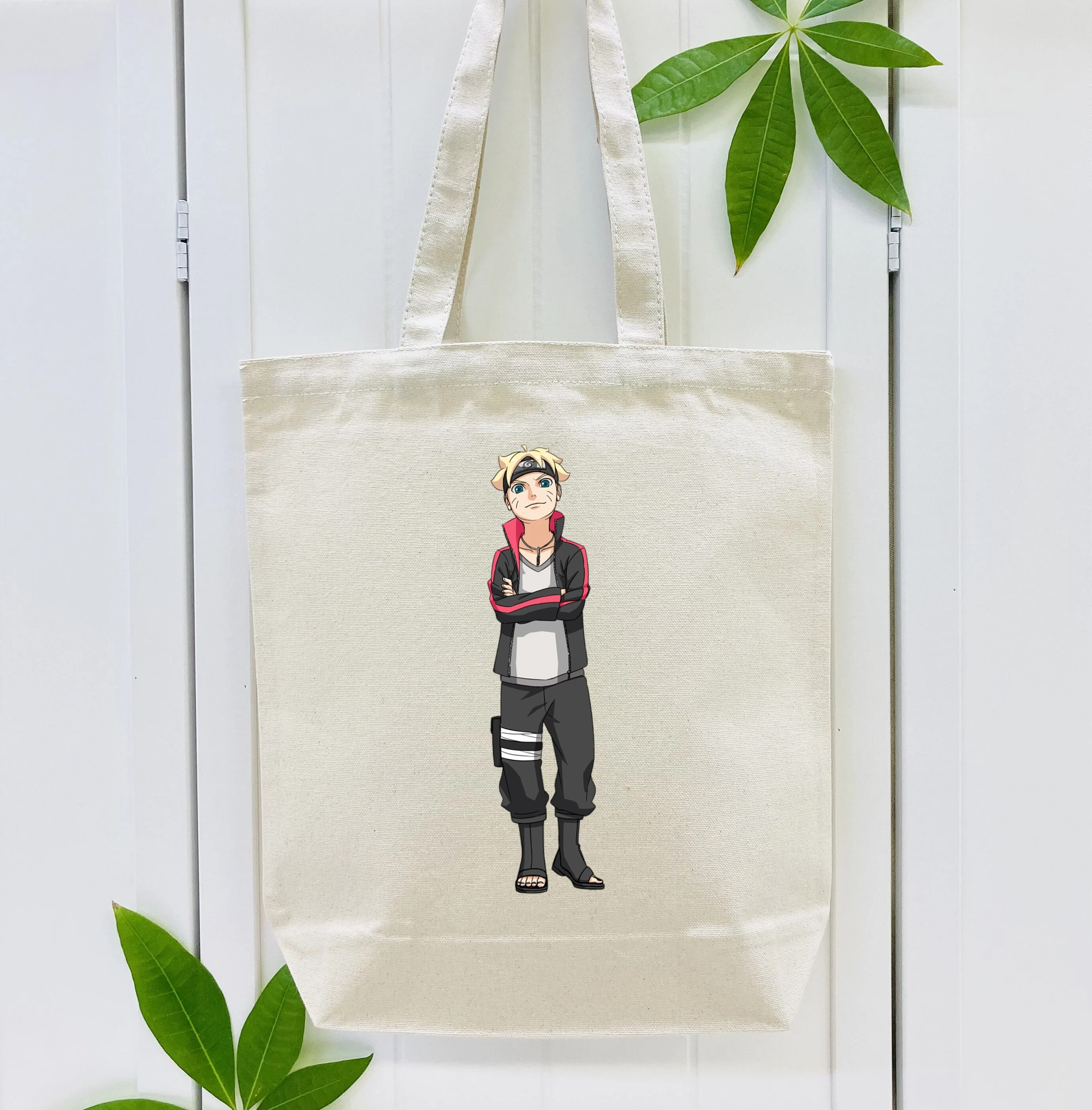 NARUTO -ナルト- うずまき ボルト Uzumaki Boruto 縦型キャンバス生地手提げバッグ　トートバッグ