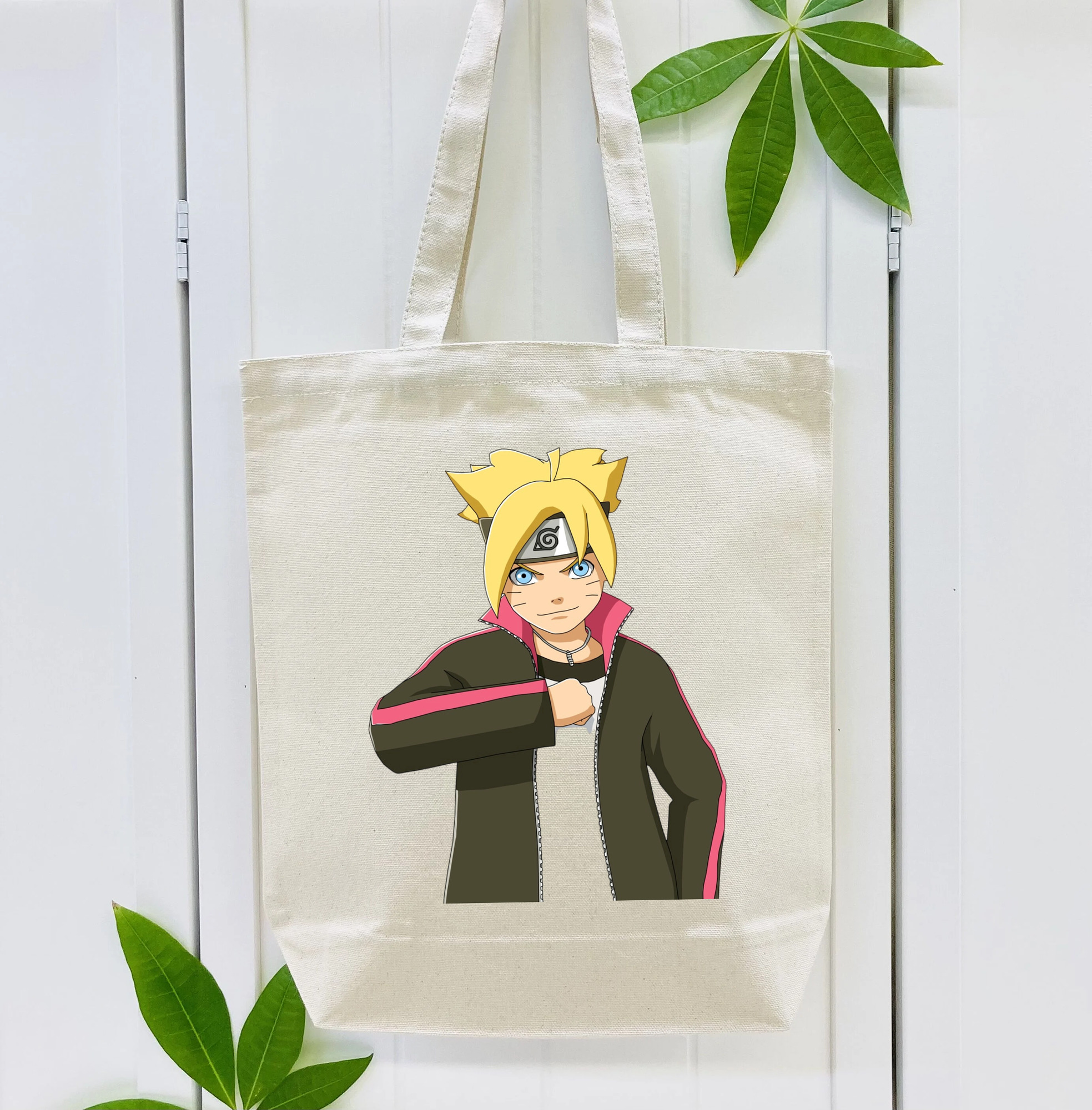 NARUTO -ナルト- うずまき ボルト Uzumaki Boruto 縦型キャンバス生地手提げバッグ　トートバッグ