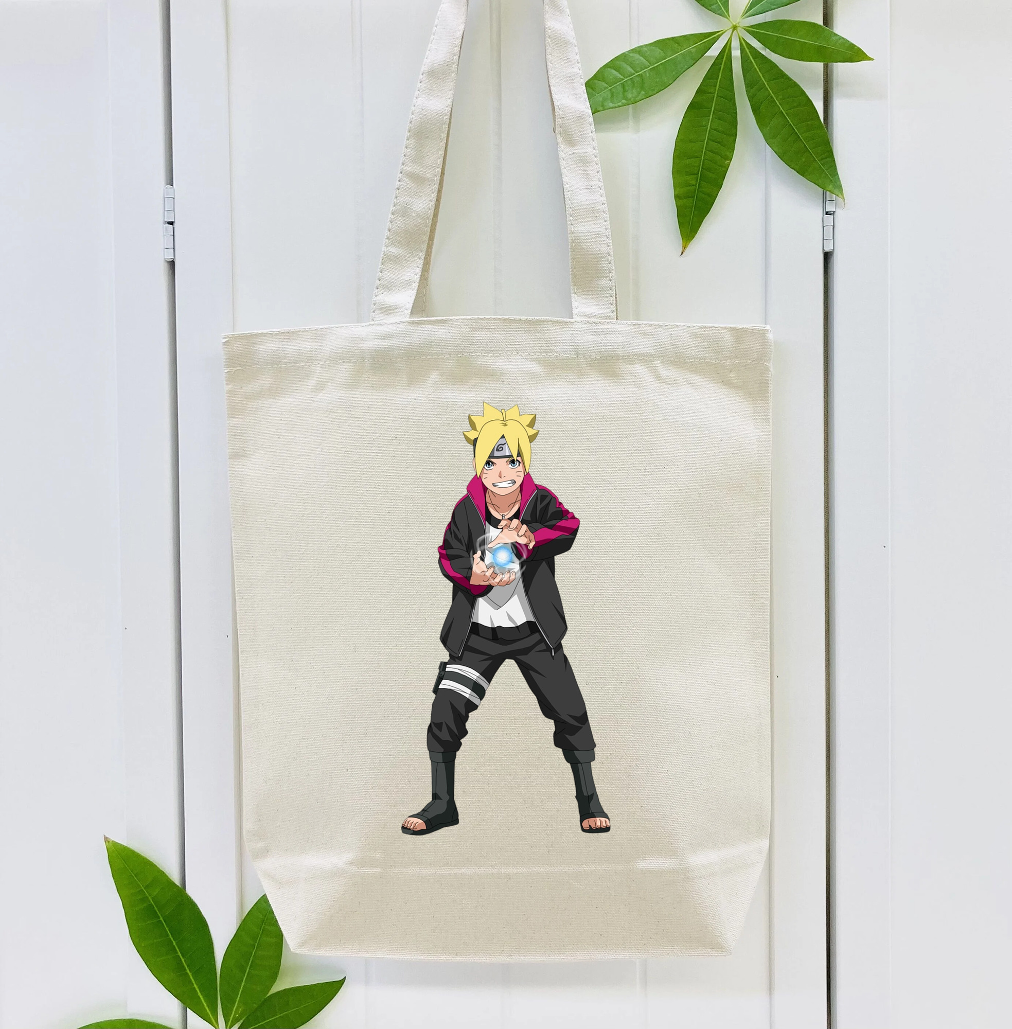 NARUTO -ナルト- うずまき ボルト Uzumaki Boruto 縦型キャンバス生地手提げバッグ　トートバッグ