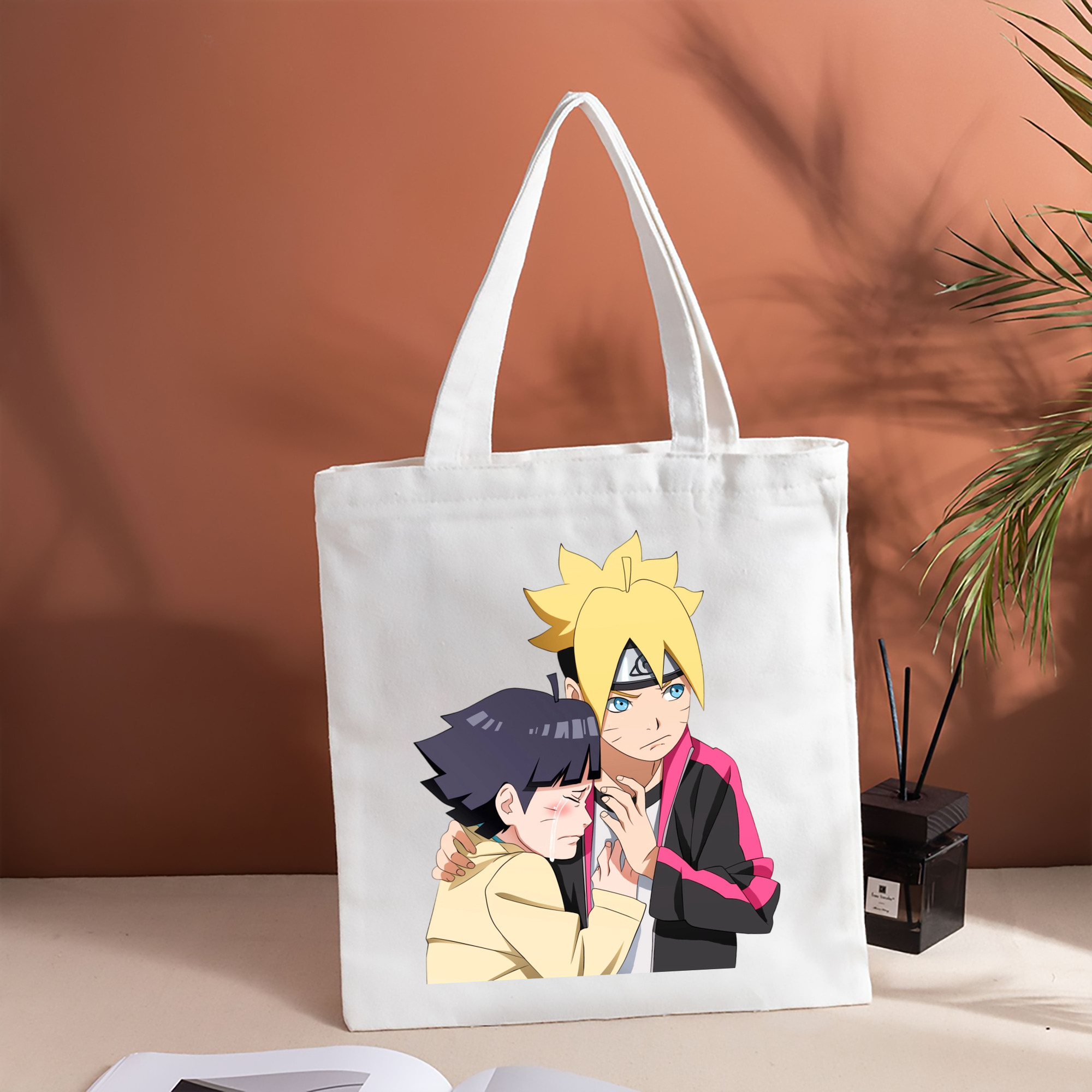 NARUTO -ナルト- うずまき ボルト Uzumaki Boruto 縦型キャンバス生地手提げバッグ　トートバッグ