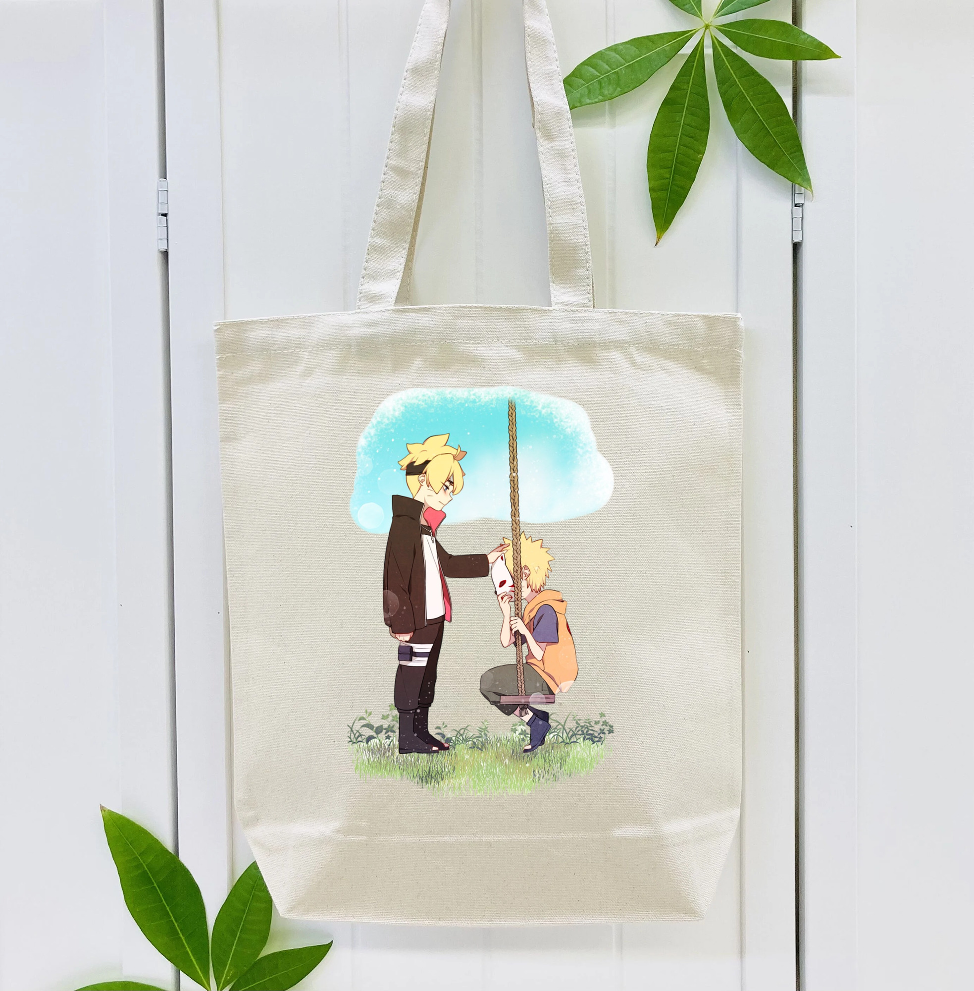 NARUTO -ナルト- うずまき ボルト Uzumaki Boruto 縦型キャンバス生地手提げバッグ　トートバッグ