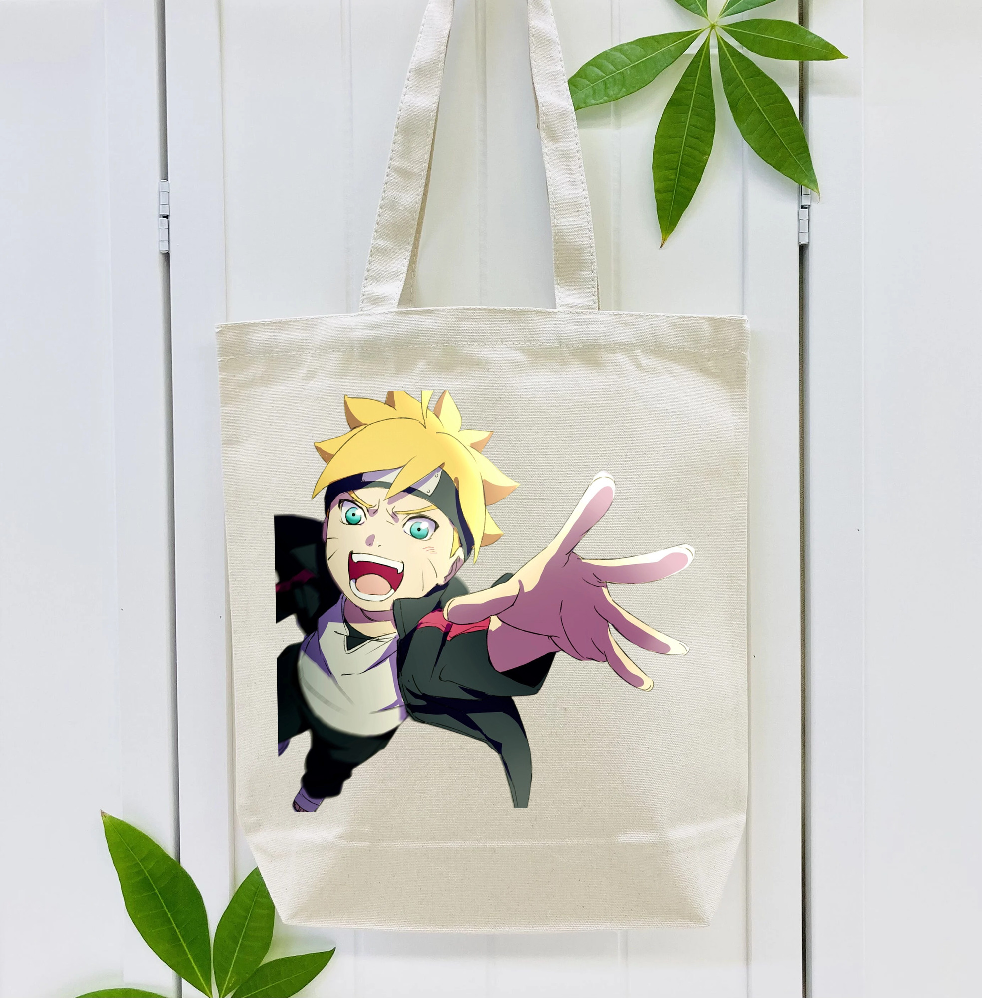 NARUTO -ナルト- うずまき ボルト Uzumaki Boruto 縦型キャンバス生地手提げバッグ　トートバッグ