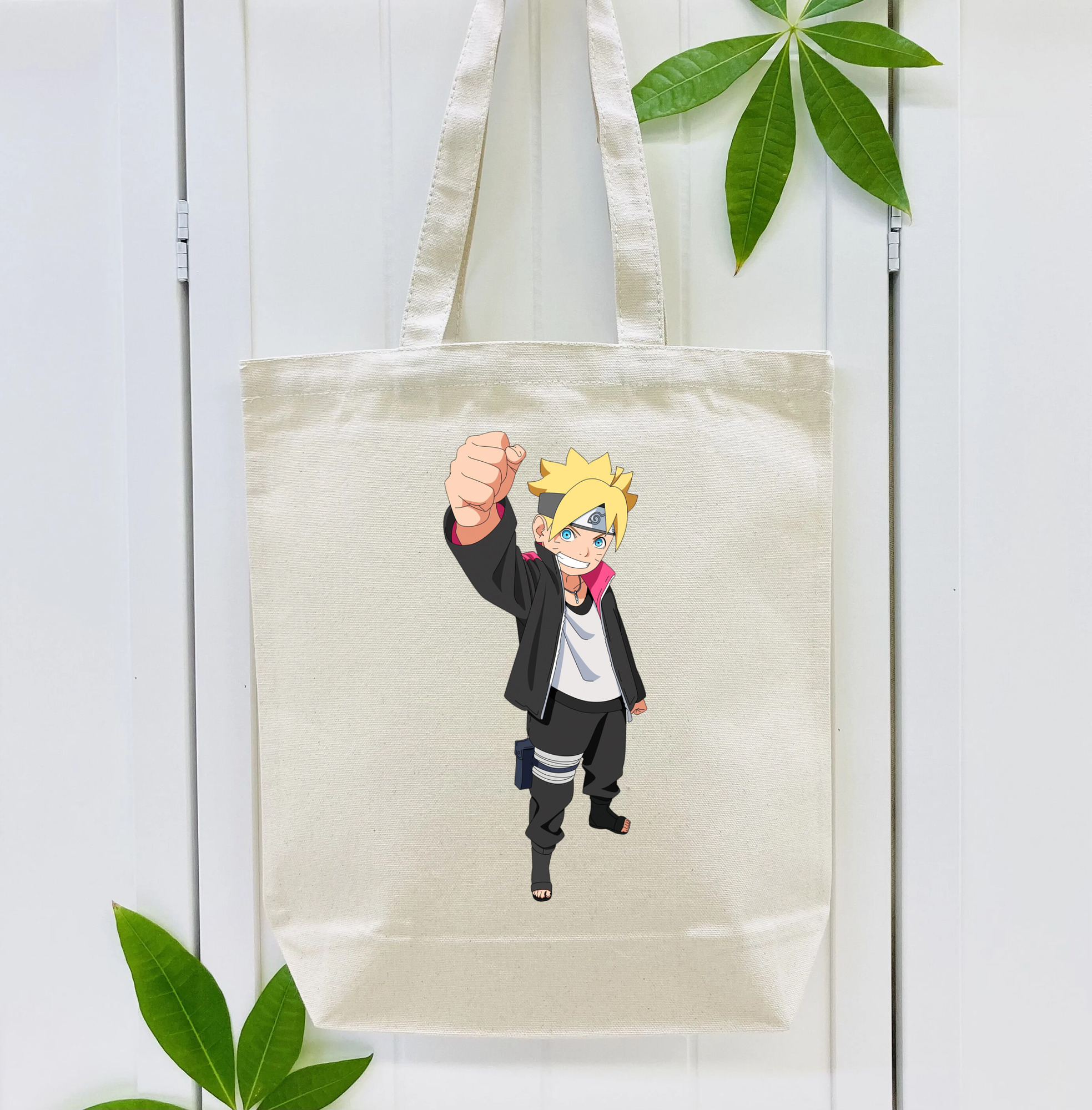 NARUTO -ナルト- うずまき ボルト Uzumaki Boruto 縦型キャンバス生地手提げバッグ　トートバッグ