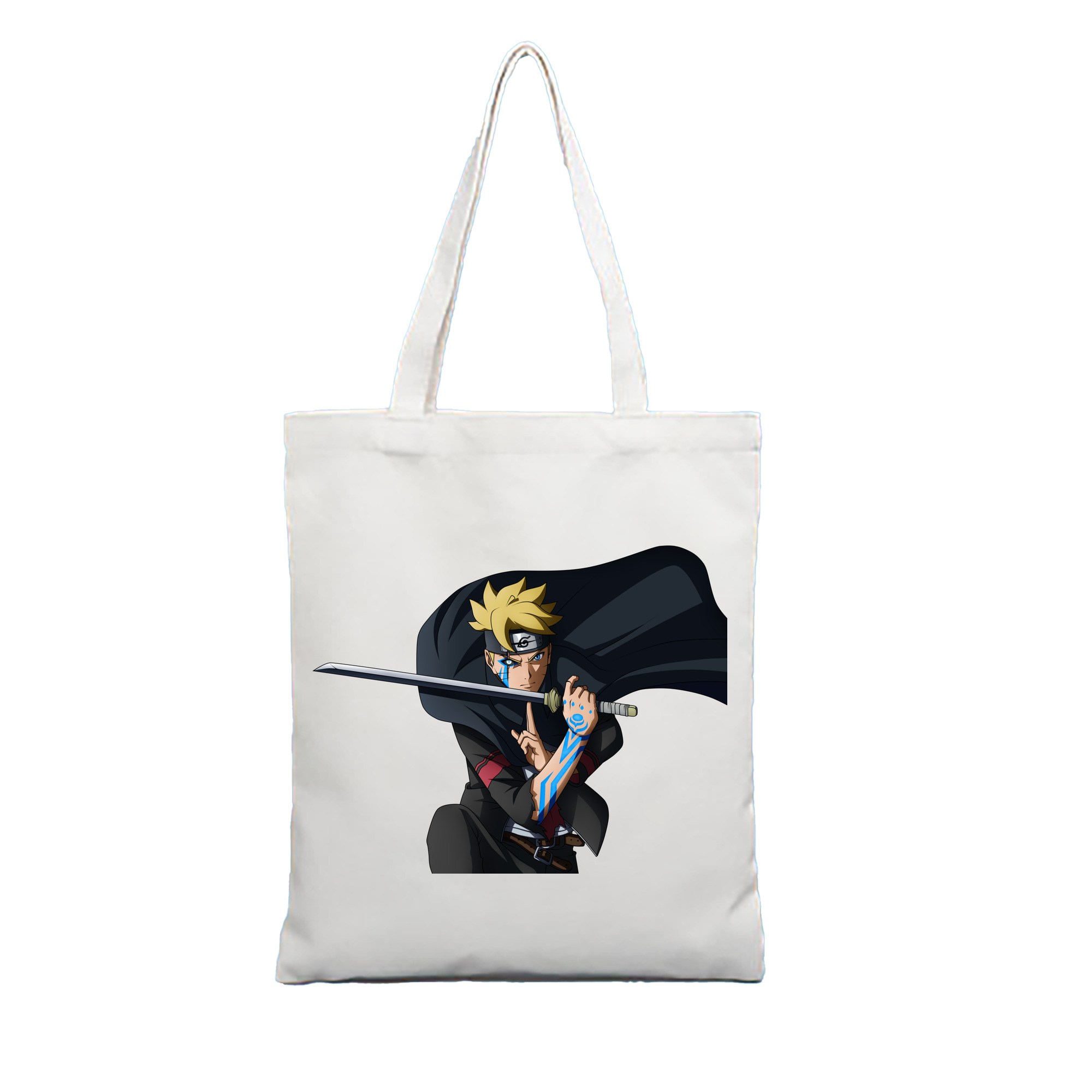 （画像用） NARUTO -ナルト- うずまき ボルト Uzumaki Boruto 縦型キャンバス生地手提げバッグ　トートバッグ