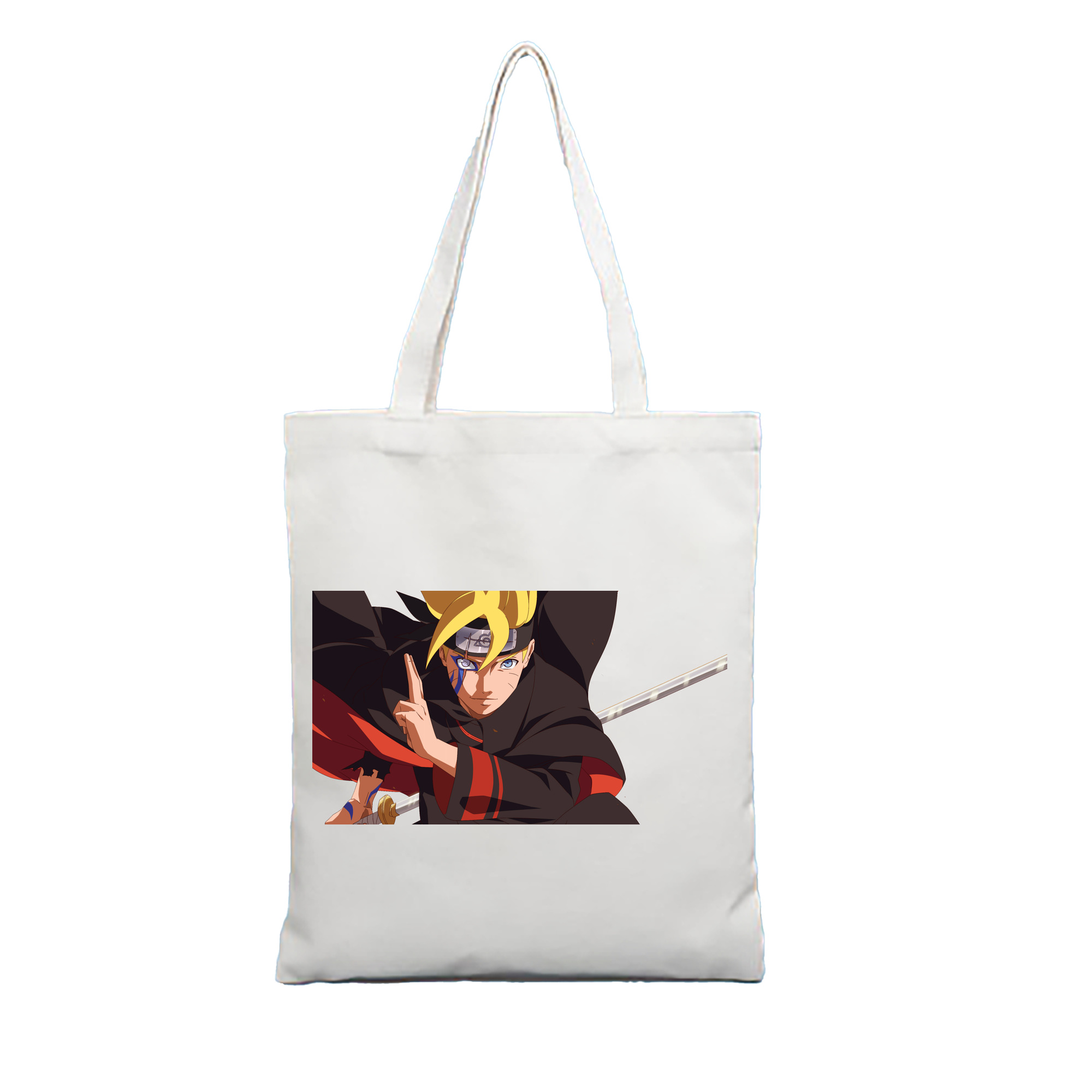 （画像用） NARUTO -ナルト- うずまき ボルト Uzumaki Boruto 縦型キャンバス生地手提げバッグ　トートバッグ