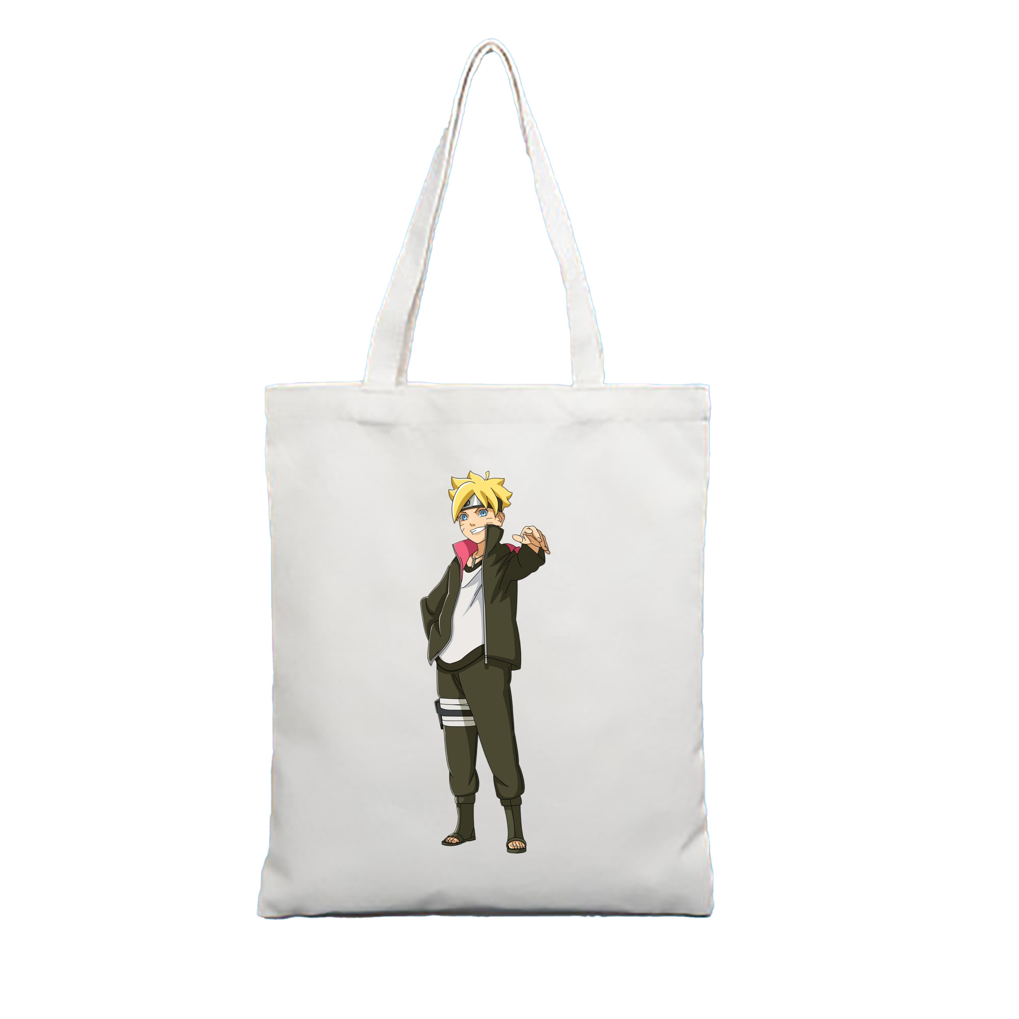 （画像用） NARUTO -ナルト- うずまき ボルト Uzumaki Boruto 縦型キャンバス生地手提げバッグ　トートバッグ
