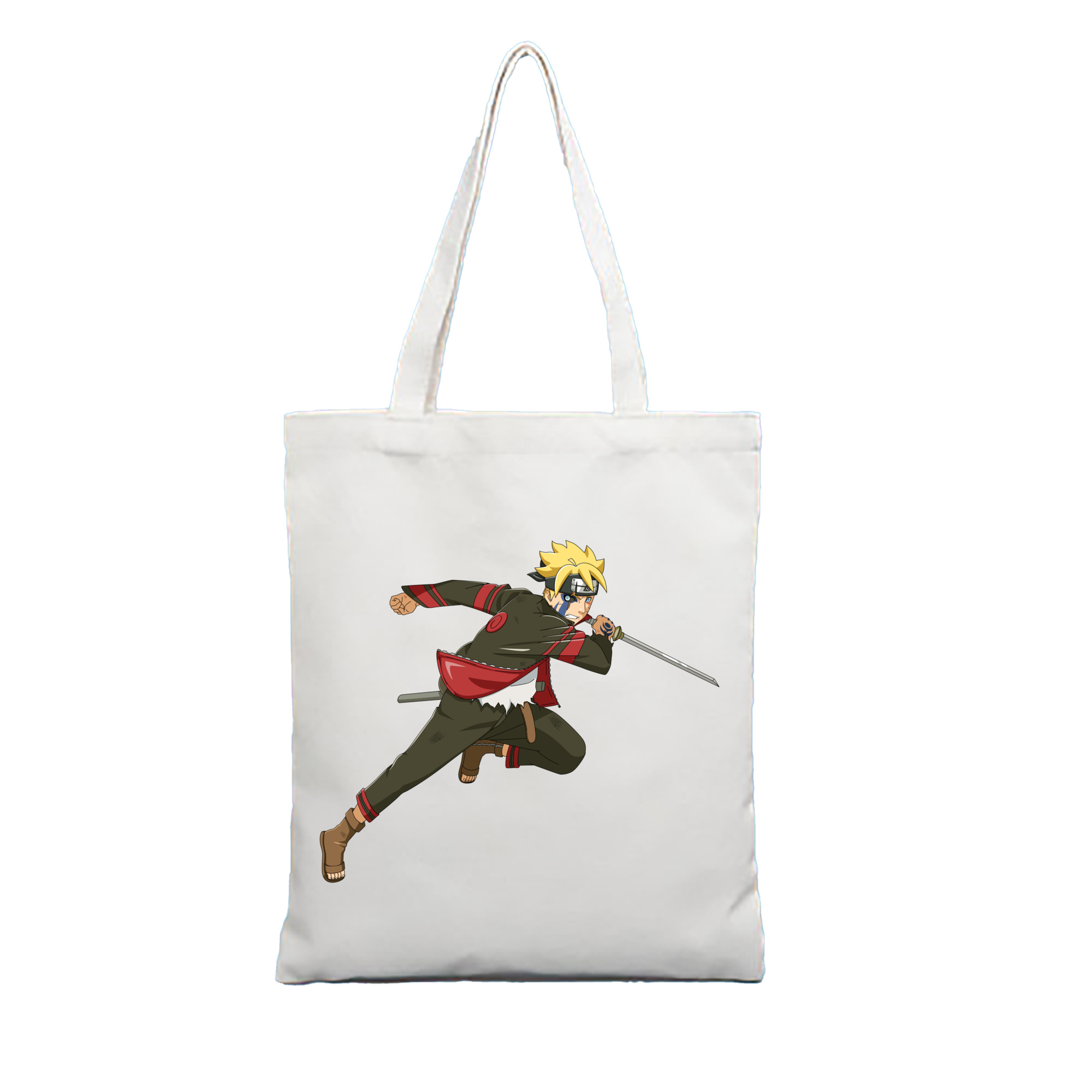 （画像用） NARUTO -ナルト- うずまき ボルト Uzumaki Boruto 縦型キャンバス生地手提げバッグ　トートバッグ