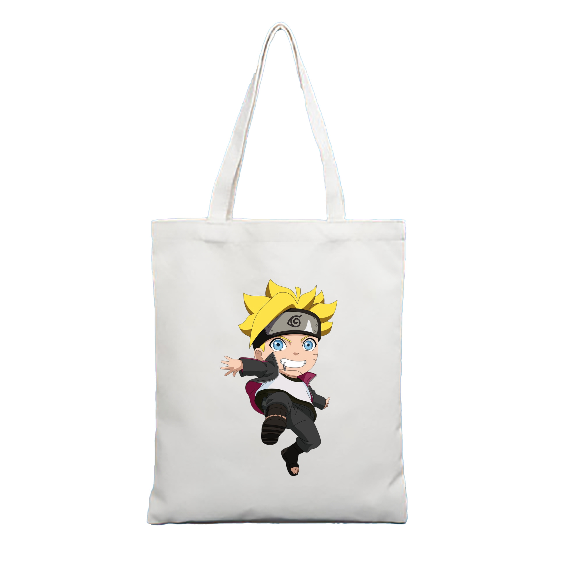 （画像用） NARUTO -ナルト- うずまき ボルト Uzumaki Boruto 縦型キャンバス生地手提げバッグ　トートバッグ