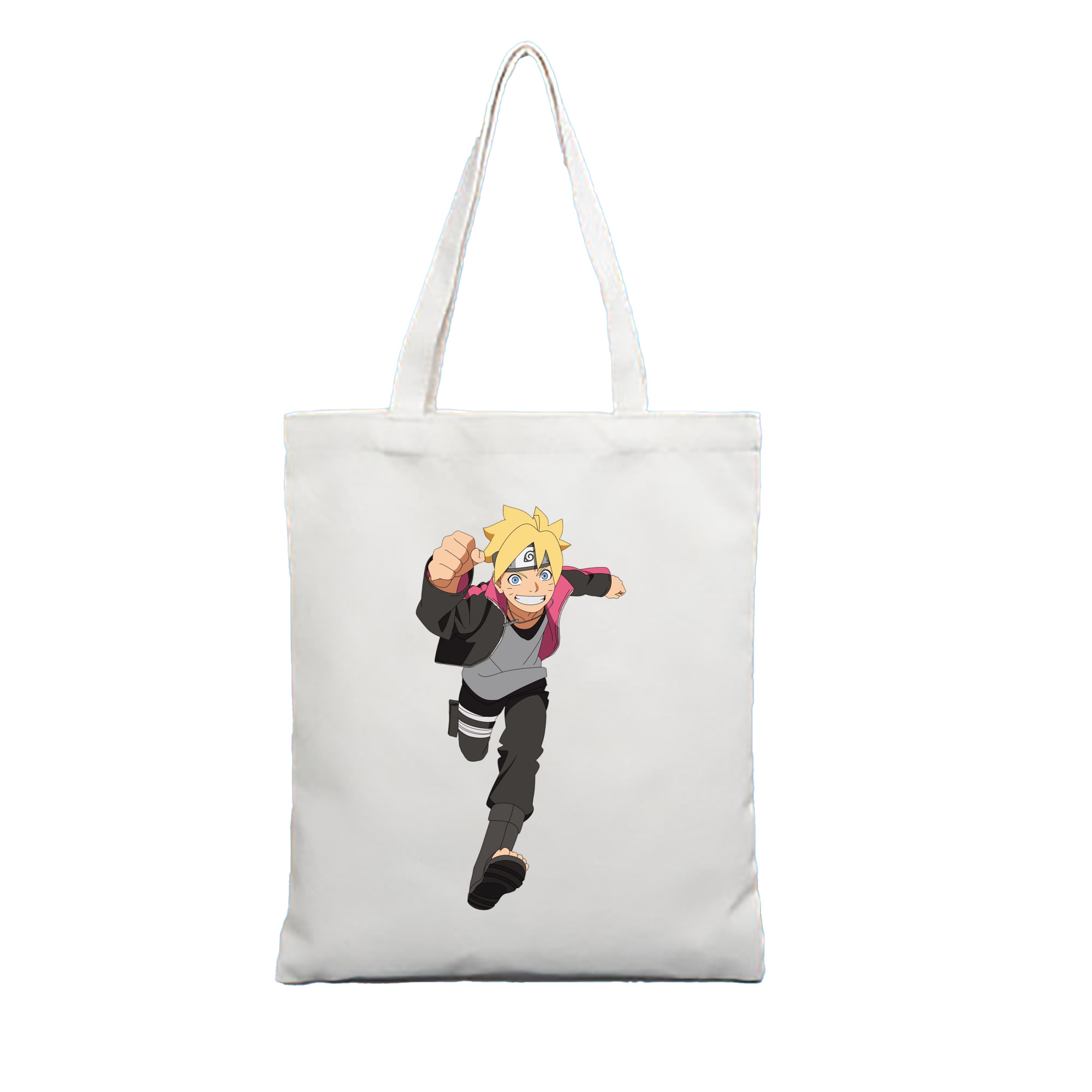 （画像用） NARUTO -ナルト- うずまき ボルト Uzumaki Boruto 縦型キャンバス生地手提げバッグ　トートバッグ