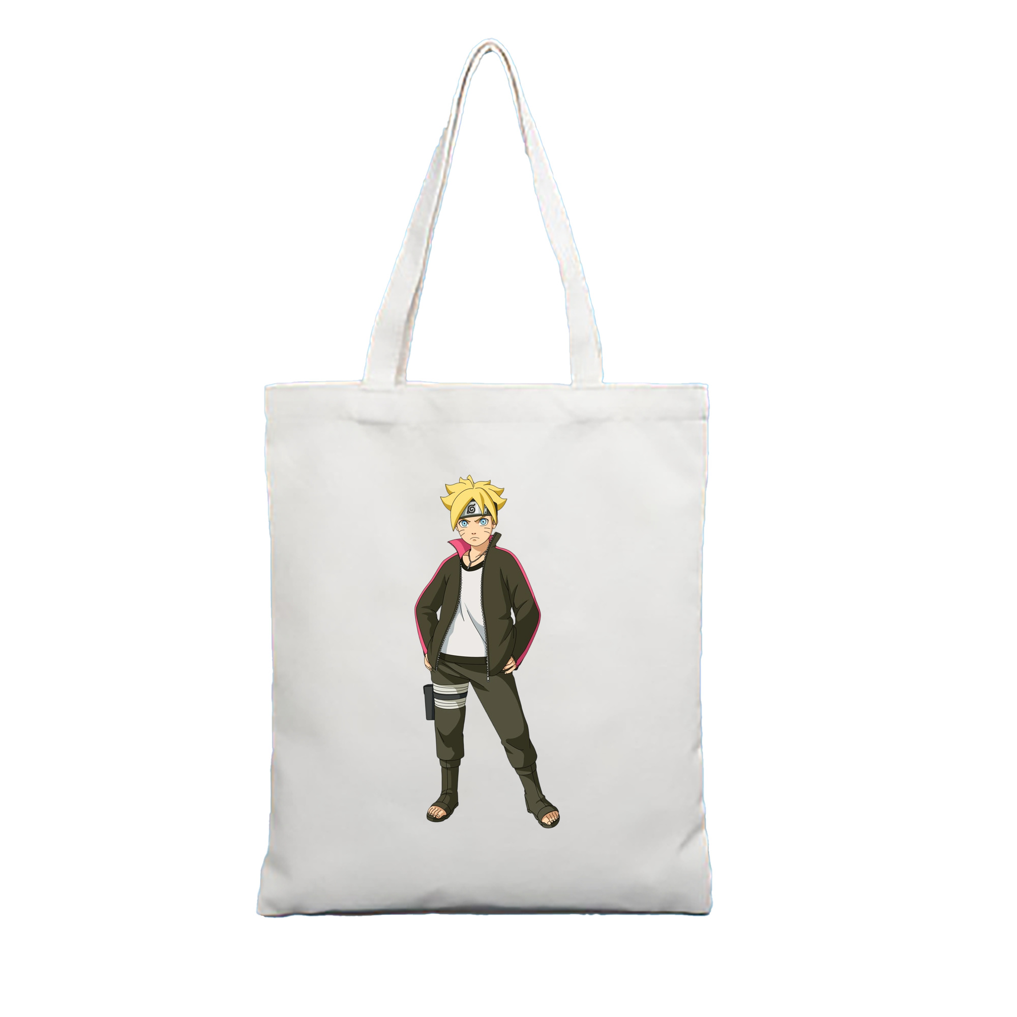 （画像用） NARUTO -ナルト- うずまき ボルト Uzumaki Boruto 縦型キャンバス生地手提げバッグ　トートバッグ