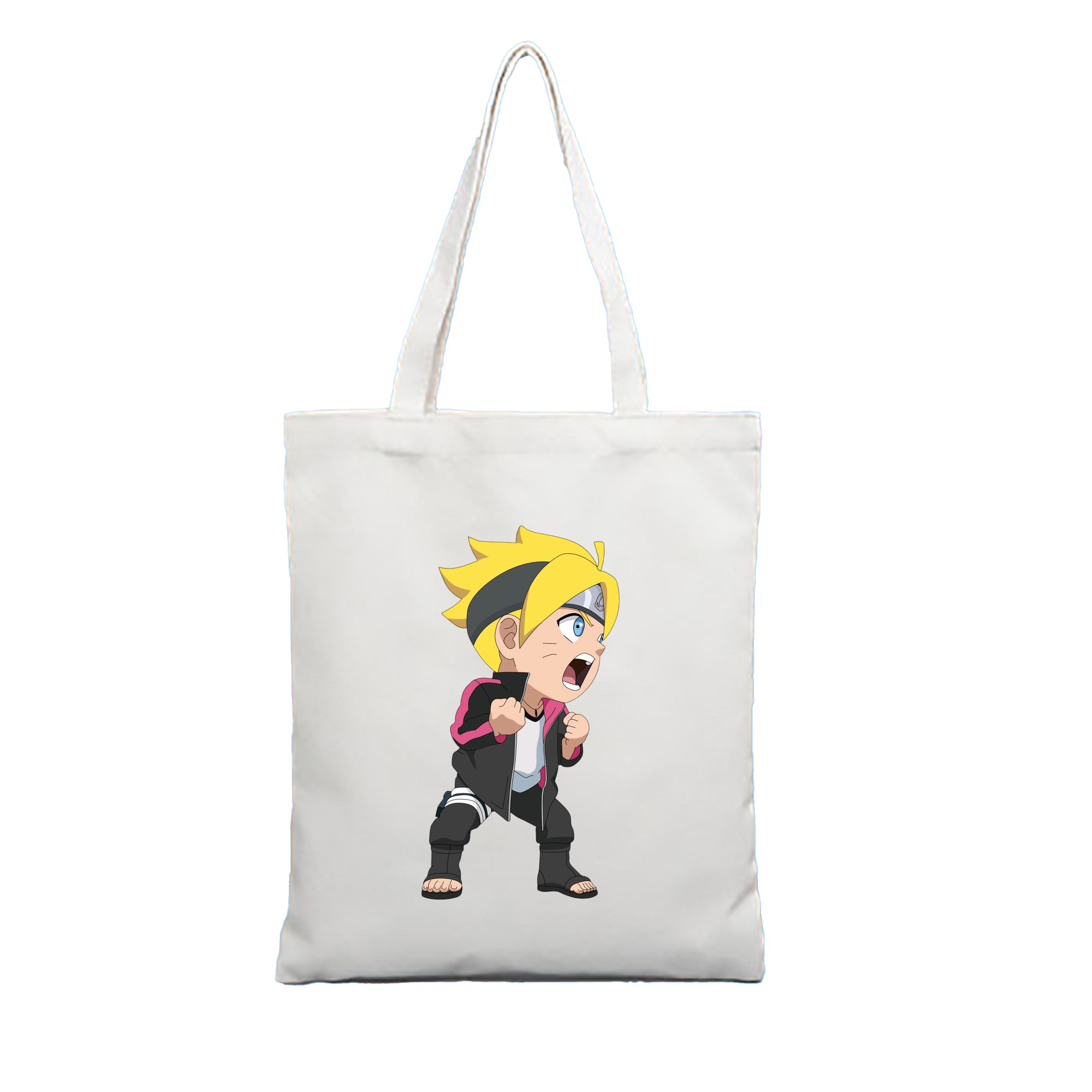 （画像用） NARUTO -ナルト- うずまき ボルト Uzumaki Boruto 縦型キャンバス生地手提げバッグ　トートバッグ