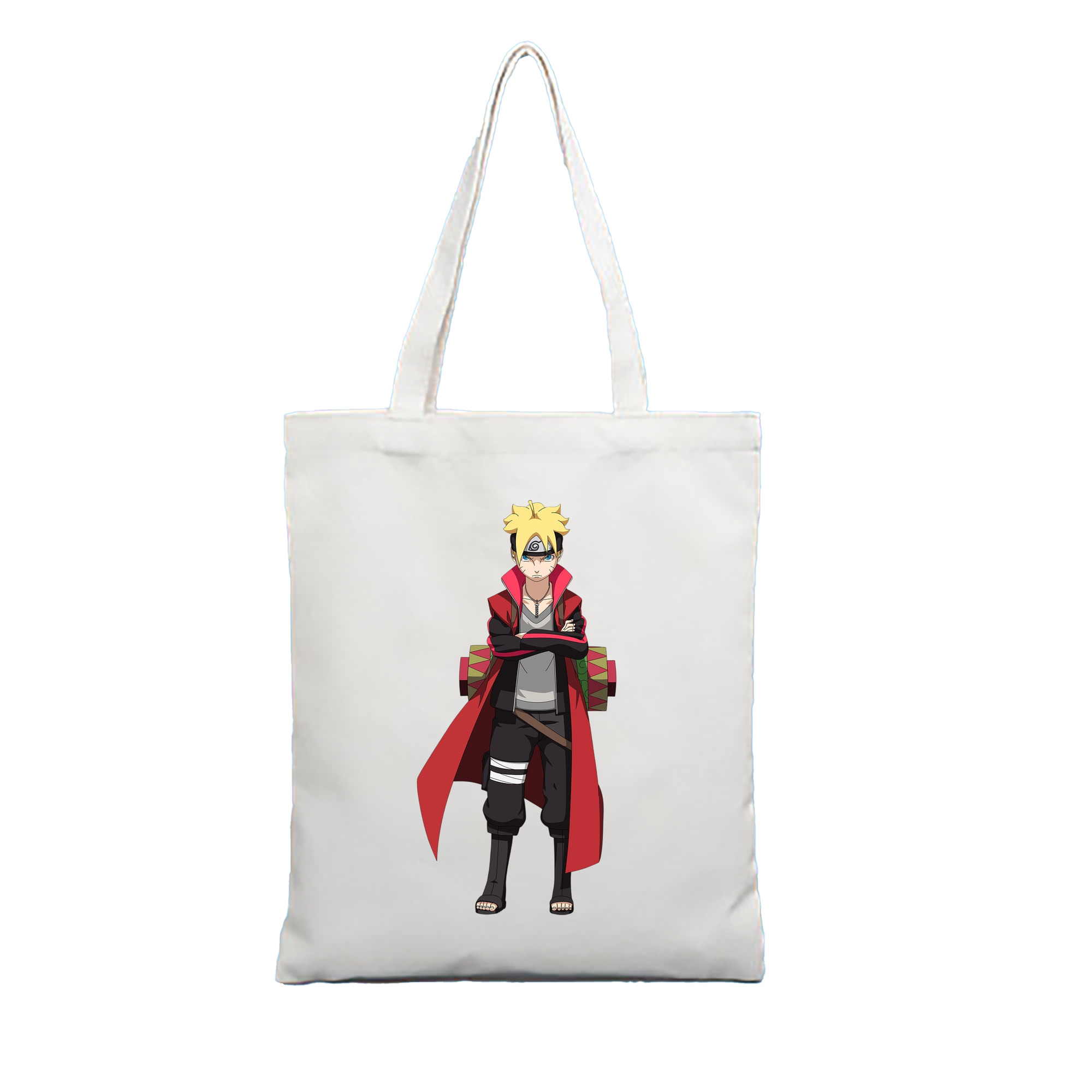 （画像用） NARUTO -ナルト- うずまき ボルト Uzumaki Boruto 縦型キャンバス生地手提げバッグ　トートバッグ