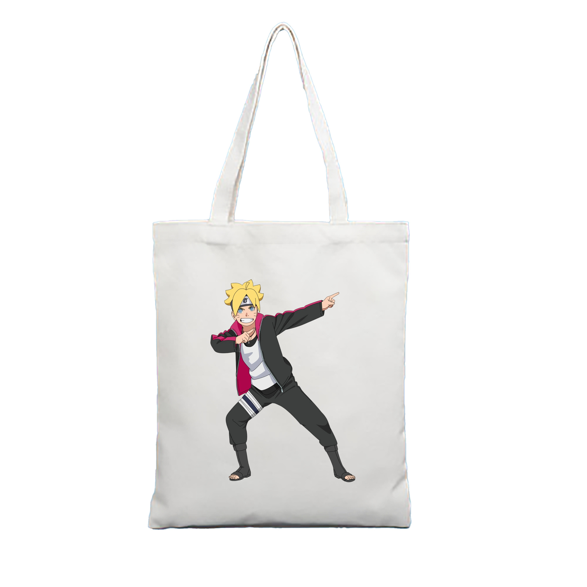（画像用） NARUTO -ナルト- うずまき ボルト Uzumaki Boruto 縦型キャンバス生地手提げバッグ　トートバッグ