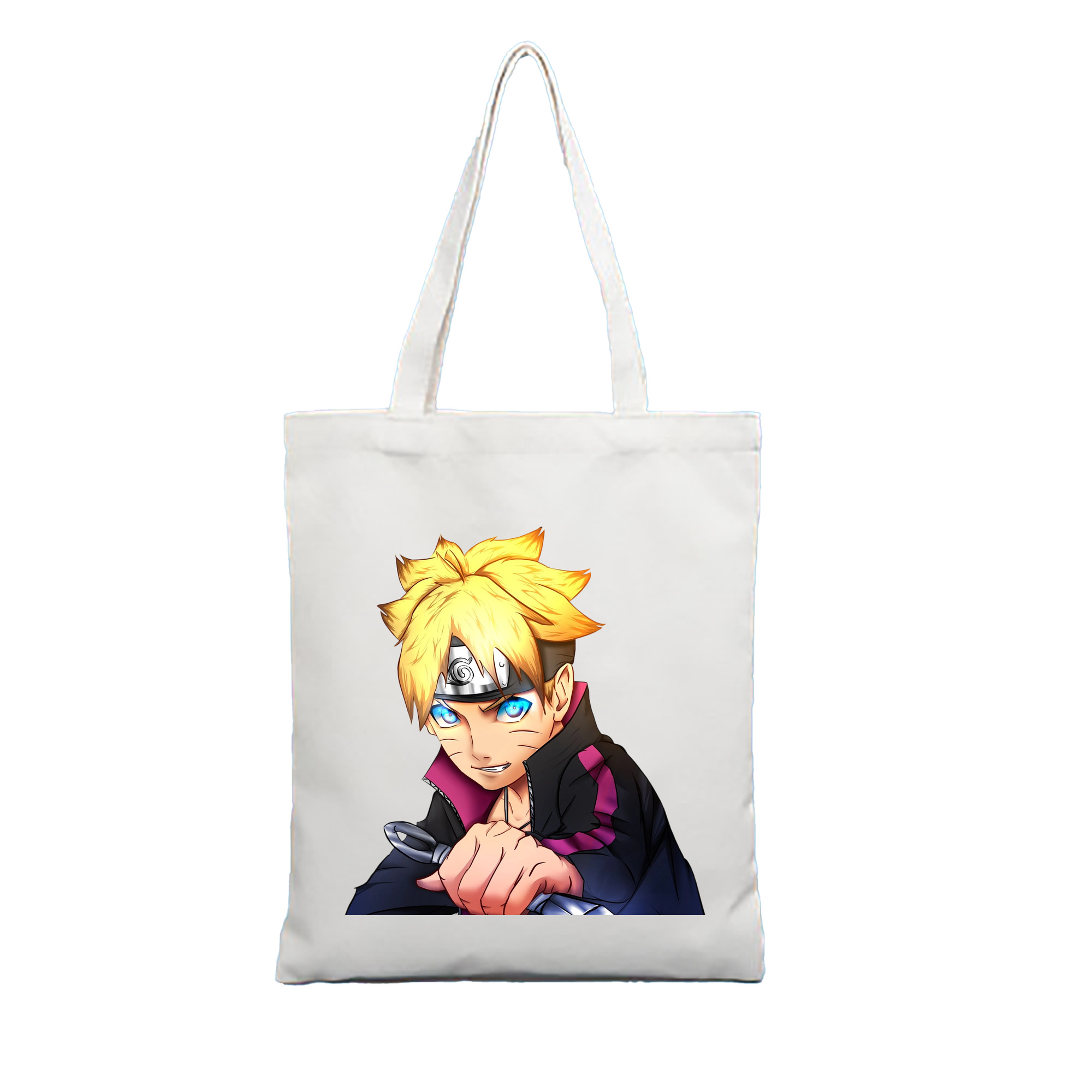 （画像用） NARUTO -ナルト- うずまき ボルト Uzumaki Boruto 縦型キャンバス生地手提げバッグ　トートバッグ