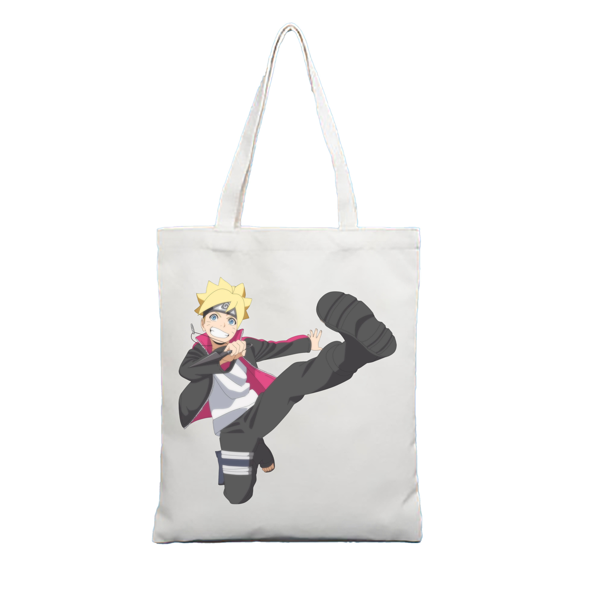 （画像用） NARUTO -ナルト- うずまき ボルト Uzumaki Boruto 縦型キャンバス生地手提げバッグ　トートバッグ