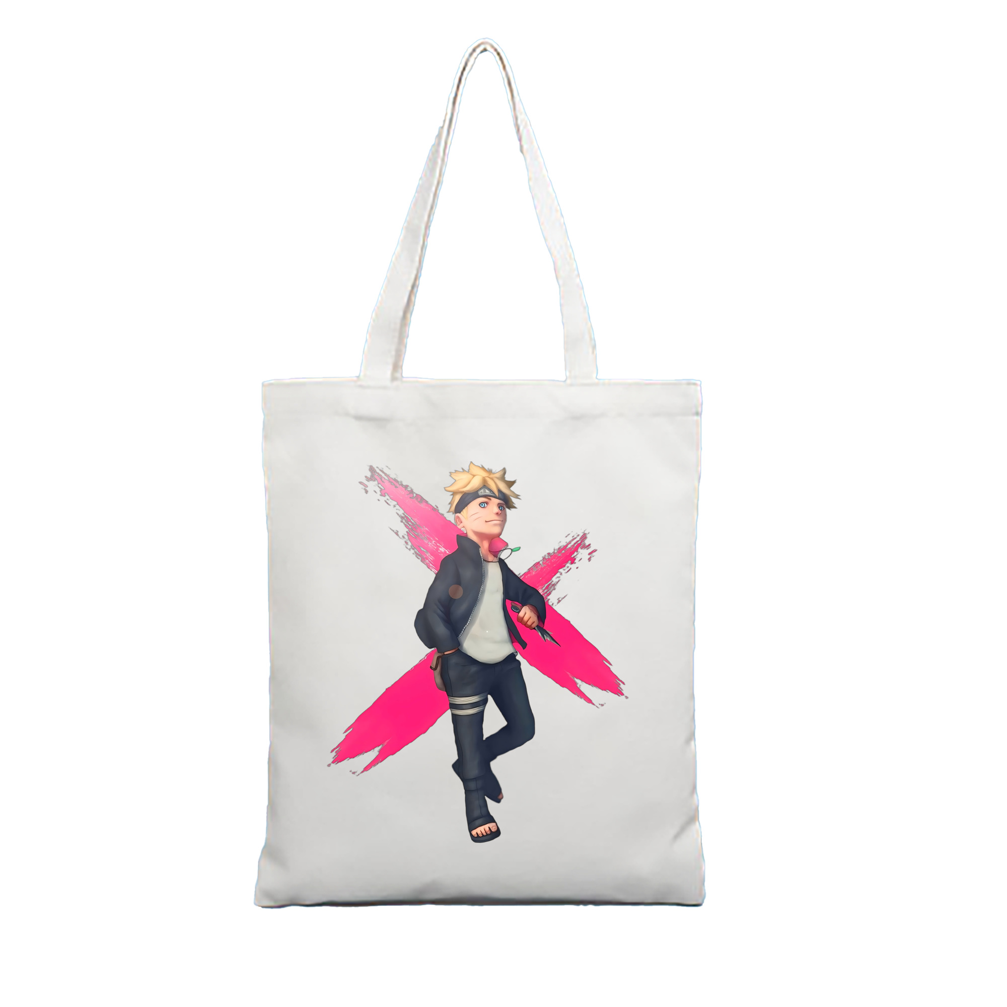（画像用） NARUTO -ナルト- うずまき ボルト Uzumaki Boruto 縦型キャンバス生地手提げバッグ　トートバッグ