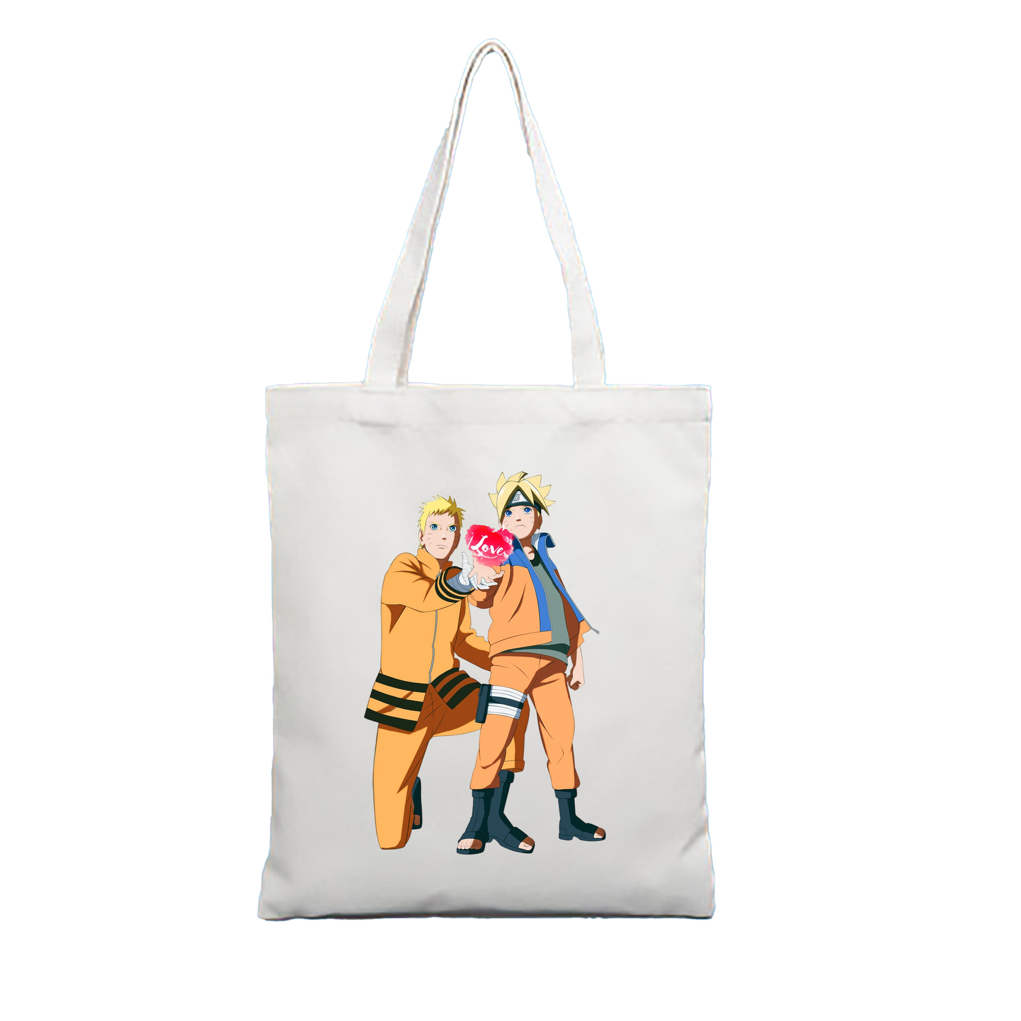 （画像用） NARUTO -ナルト- うずまき ボルト Uzumaki Boruto 縦型キャンバス生地手提げバッグ　トートバッグ