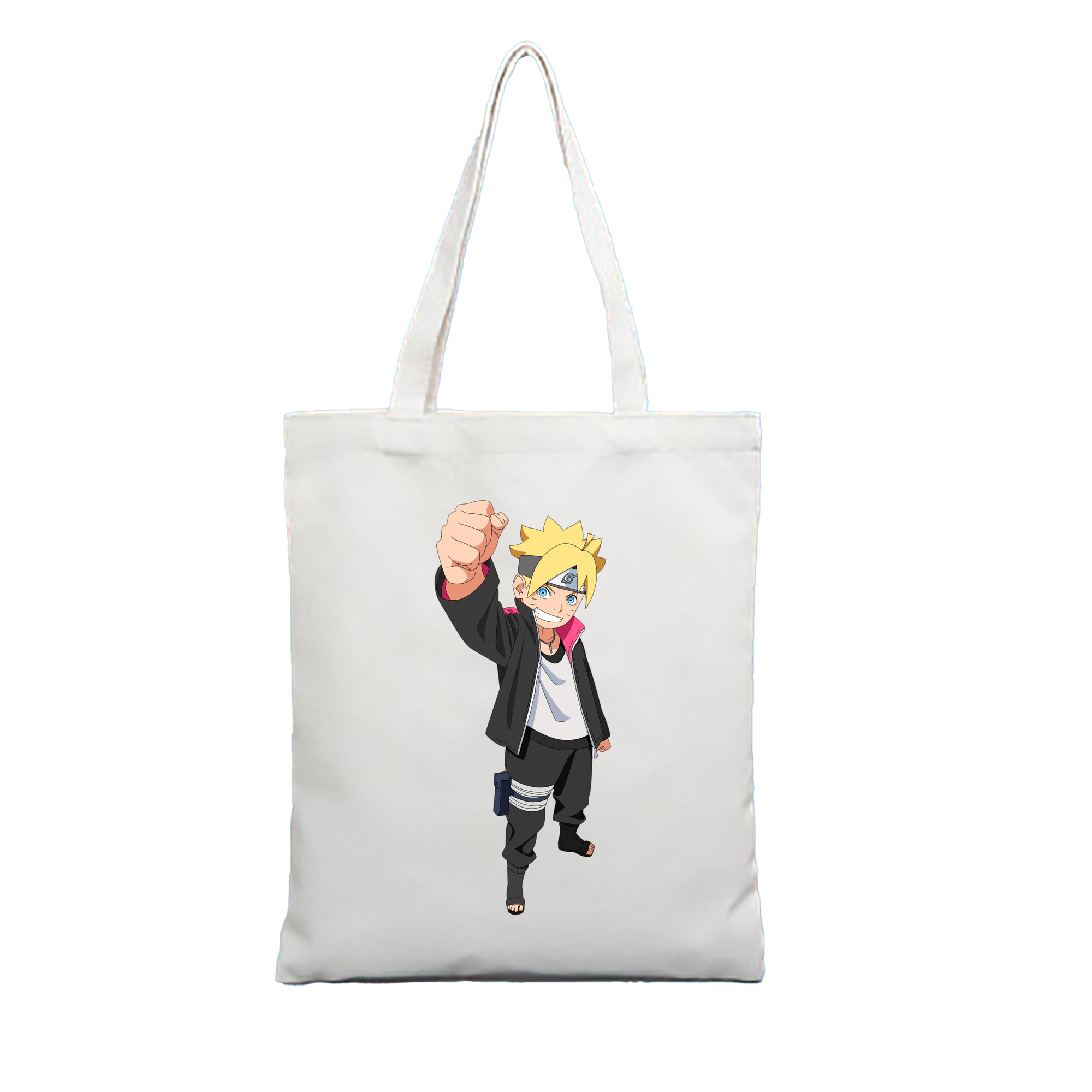 （画像用） NARUTO -ナルト- うずまき ボルト Uzumaki Boruto 縦型キャンバス生地手提げバッグ　トートバッグ
