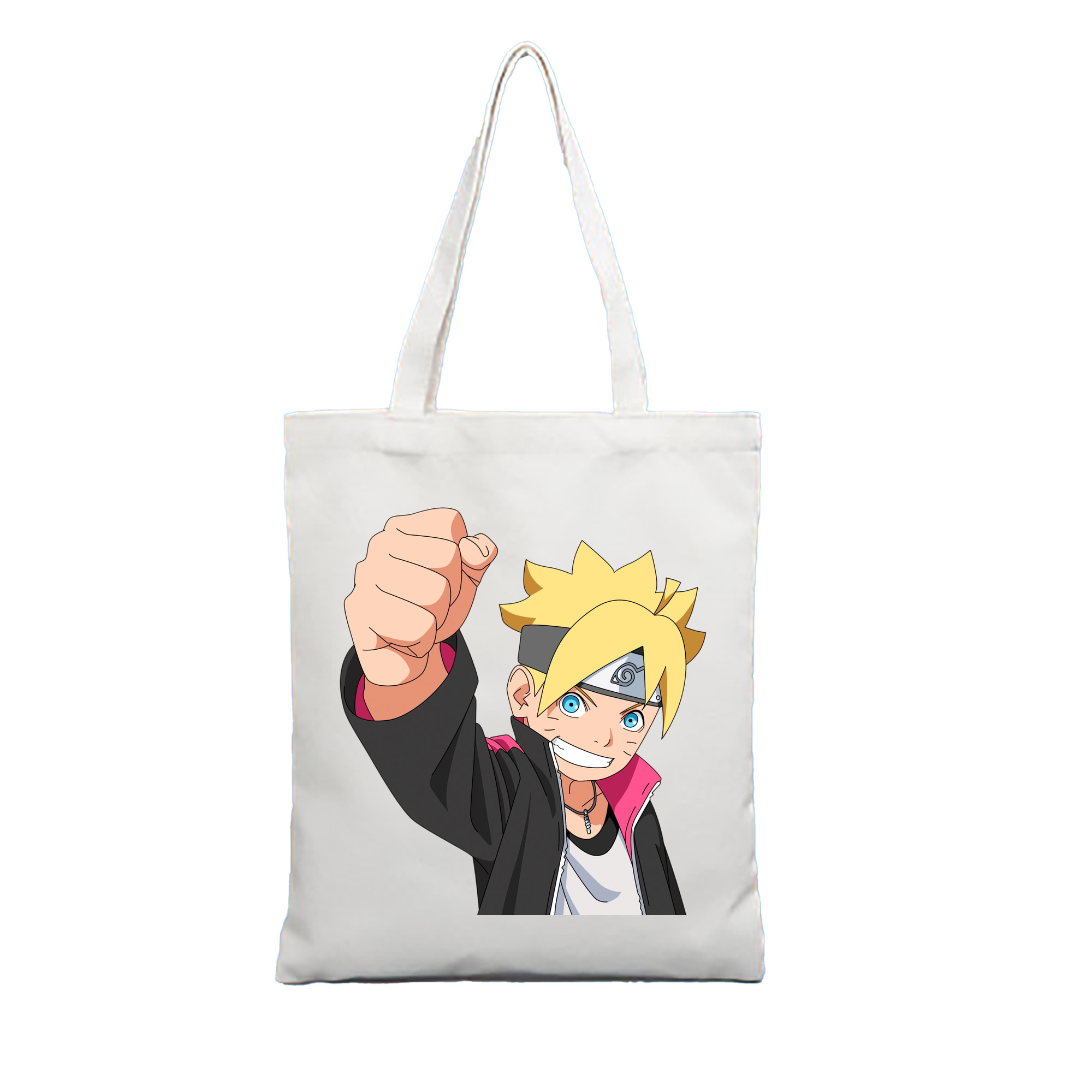 （画像用） NARUTO -ナルト- うずまき ボルト Uzumaki Boruto 縦型キャンバス生地手提げバッグ　トートバッグ