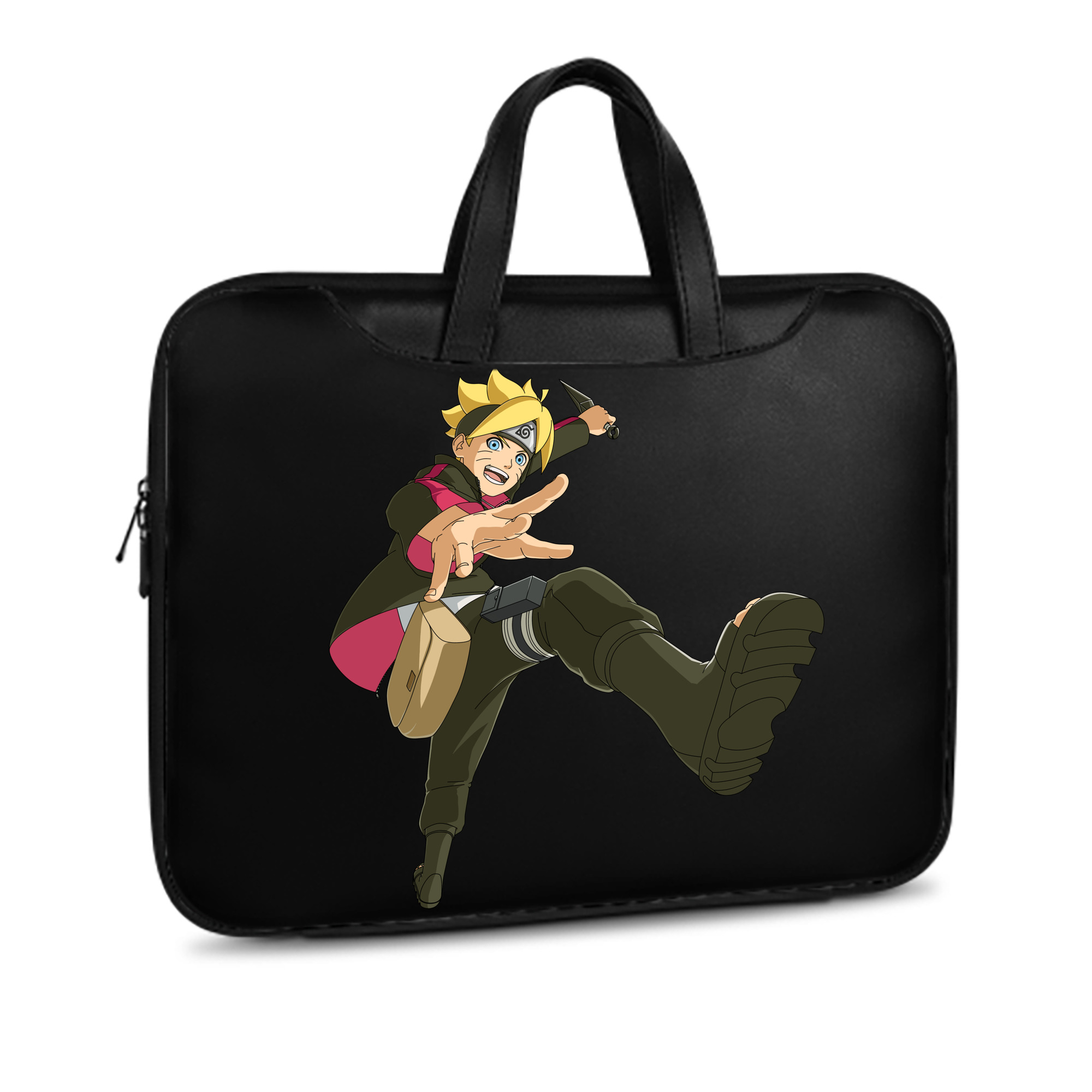（画像用） NARUTO -ナルト- うずまき ボルト Uzumaki Boruto レザーラップトップバッグ　ノートパソコンケース