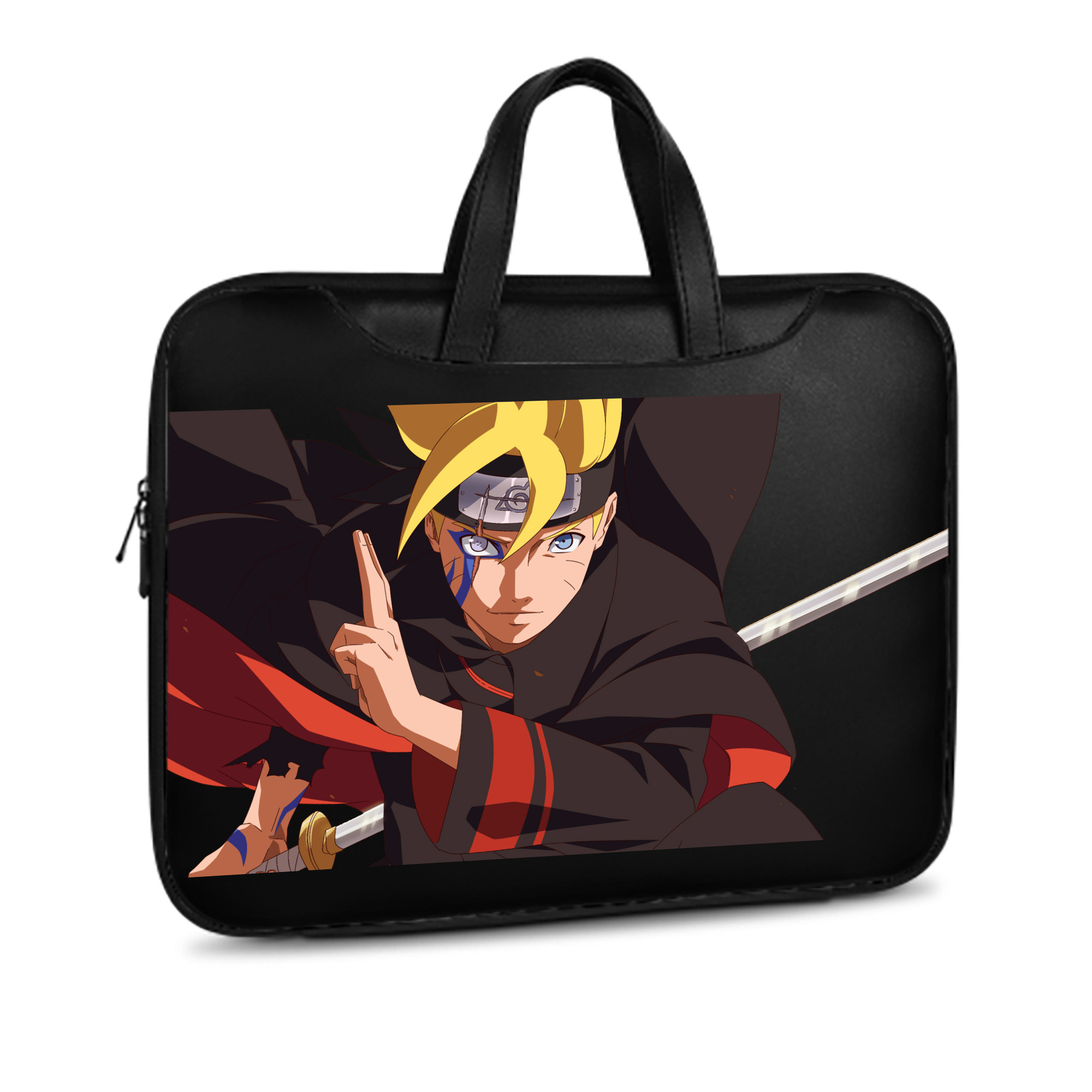 （画像用） NARUTO -ナルト- うずまき ボルト Uzumaki Boruto レザーラップトップバッグ　ノートパソコンケース