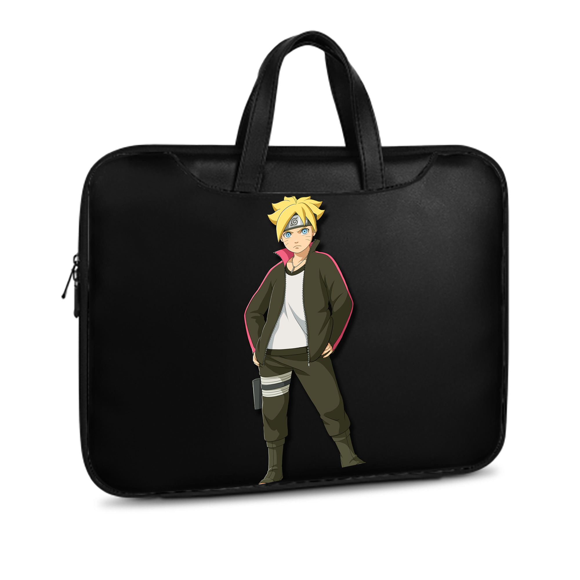 （画像用） NARUTO -ナルト- うずまき ボルト Uzumaki Boruto レザーラップトップバッグ　ノートパソコンケース