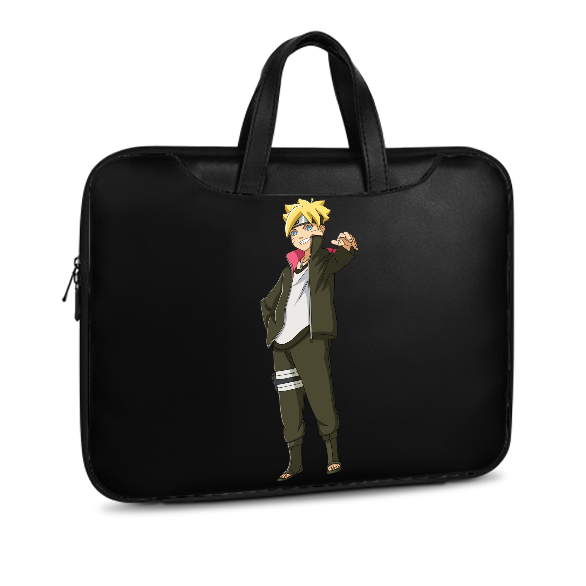 （画像用） NARUTO -ナルト- うずまき ボルト Uzumaki Boruto レザーラップトップバッグ　ノートパソコンケース