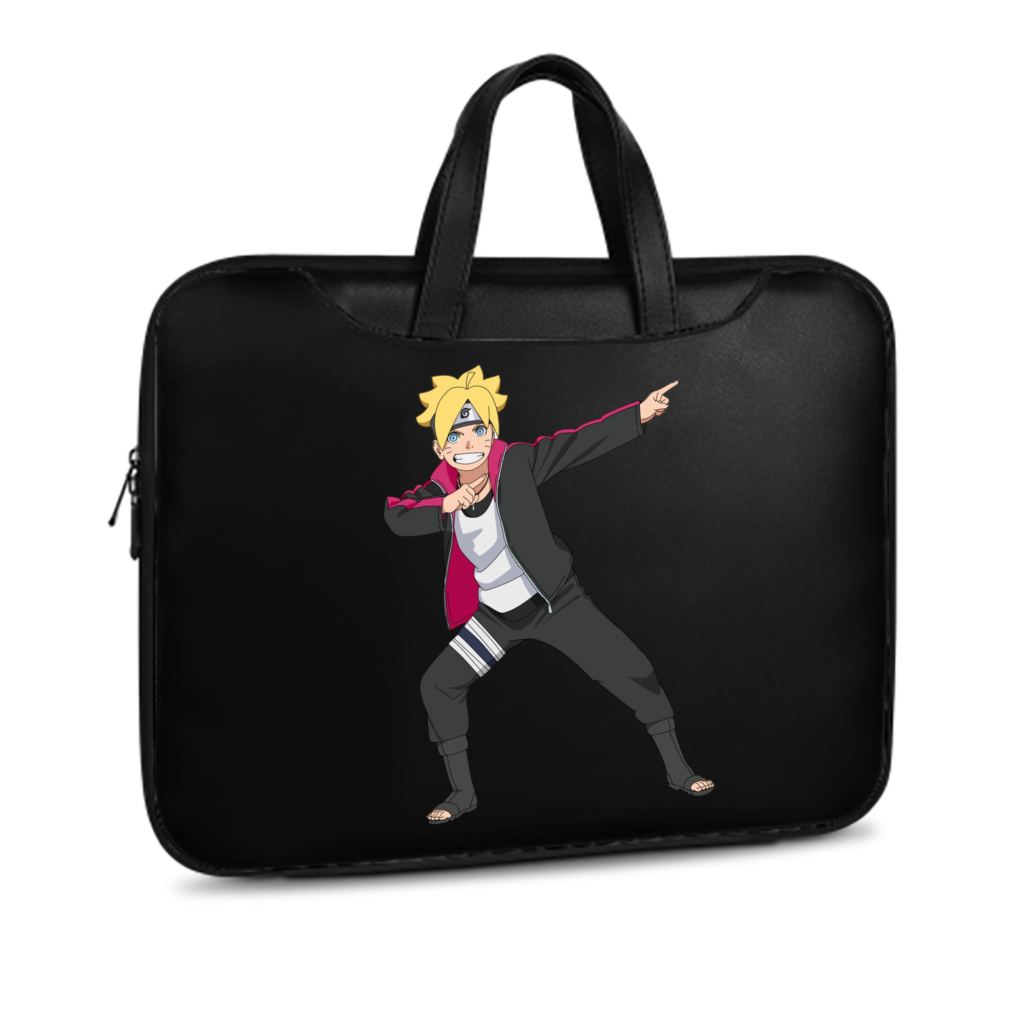 （画像用） NARUTO -ナルト- うずまき ボルト Uzumaki Boruto レザーラップトップバッグ　ノートパソコンケース