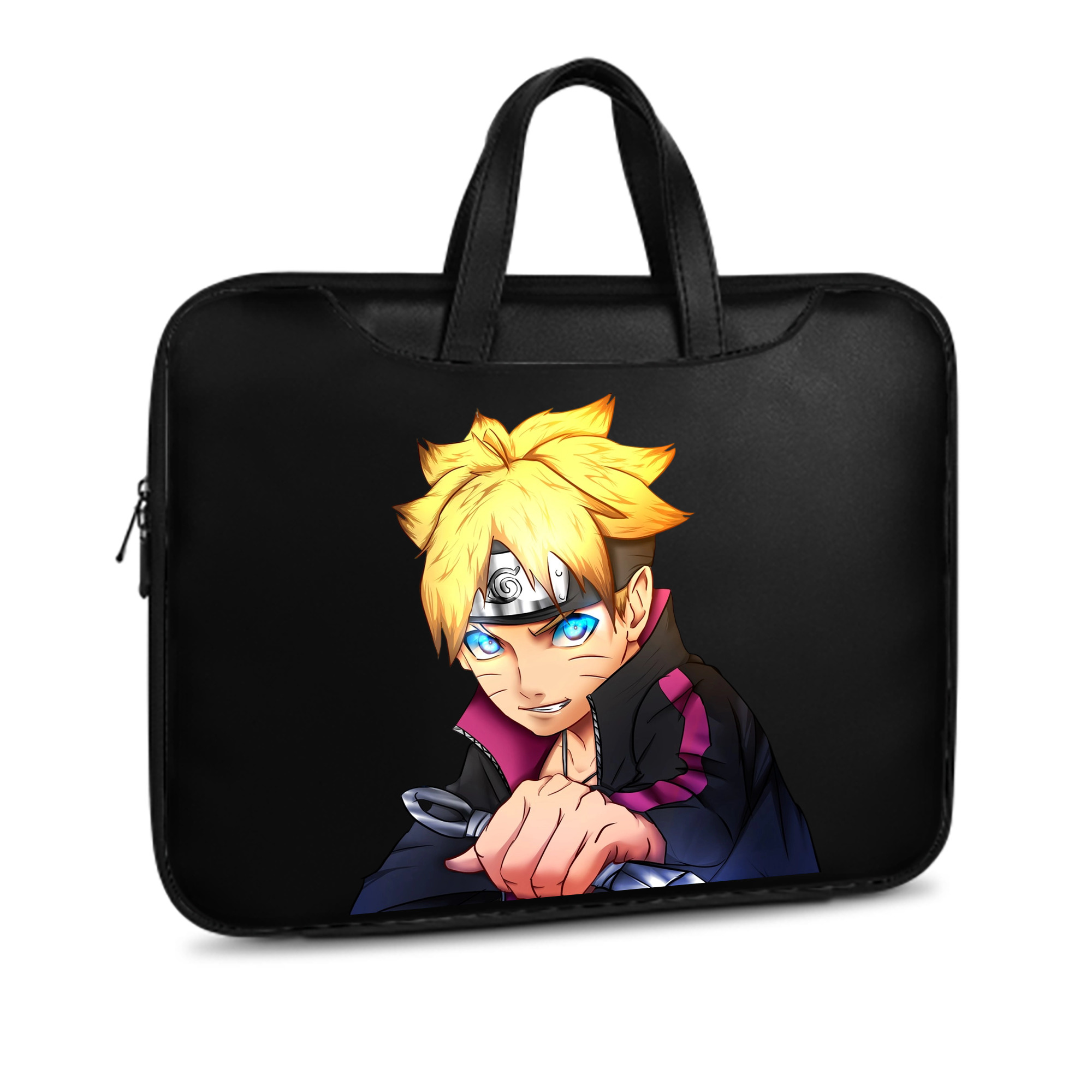 （画像用） NARUTO -ナルト- うずまき ボルト Uzumaki Boruto レザーラップトップバッグ　ノートパソコンケース