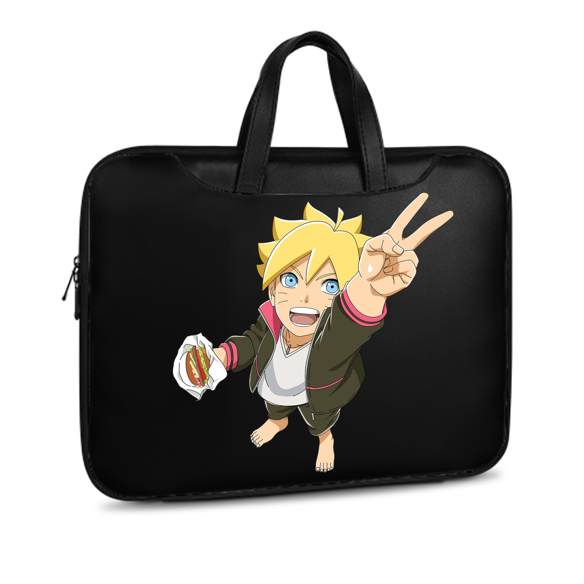 （画像用） NARUTO -ナルト- うずまき ボルト Uzumaki Boruto レザーラップトップバッグ　ノートパソコンケース