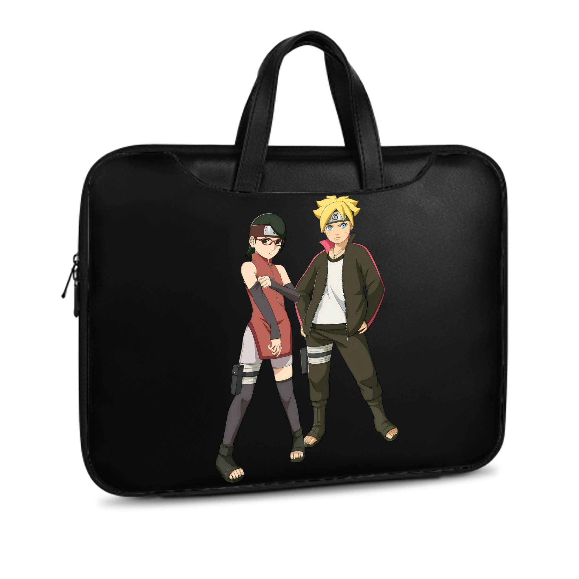 （画像用） NARUTO -ナルト- うずまき ボルト Uzumaki Boruto レザーラップトップバッグ　ノートパソコンケース