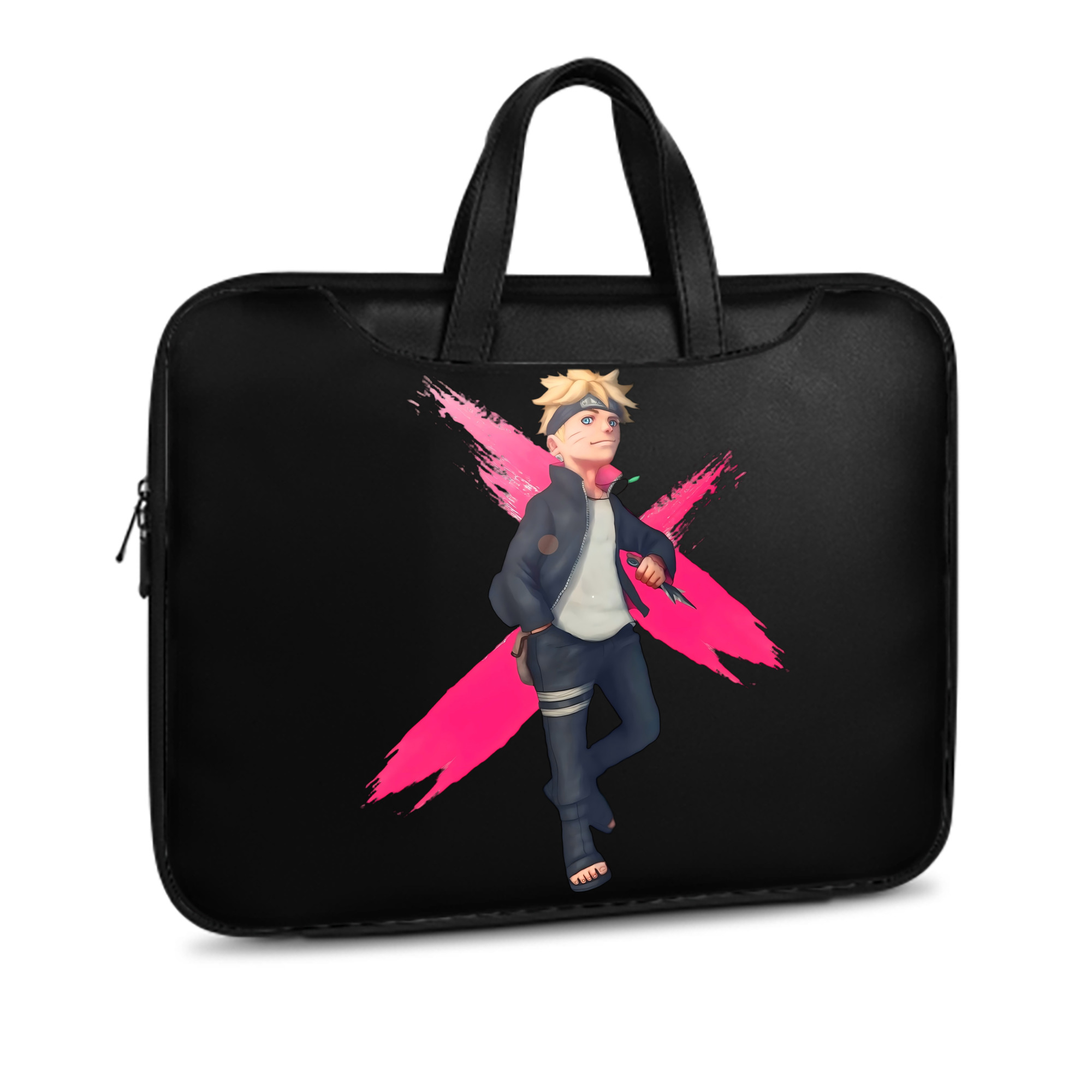 （画像用） NARUTO -ナルト- うずまき ボルト Uzumaki Boruto レザーラップトップバッグ　ノートパソコンケース
