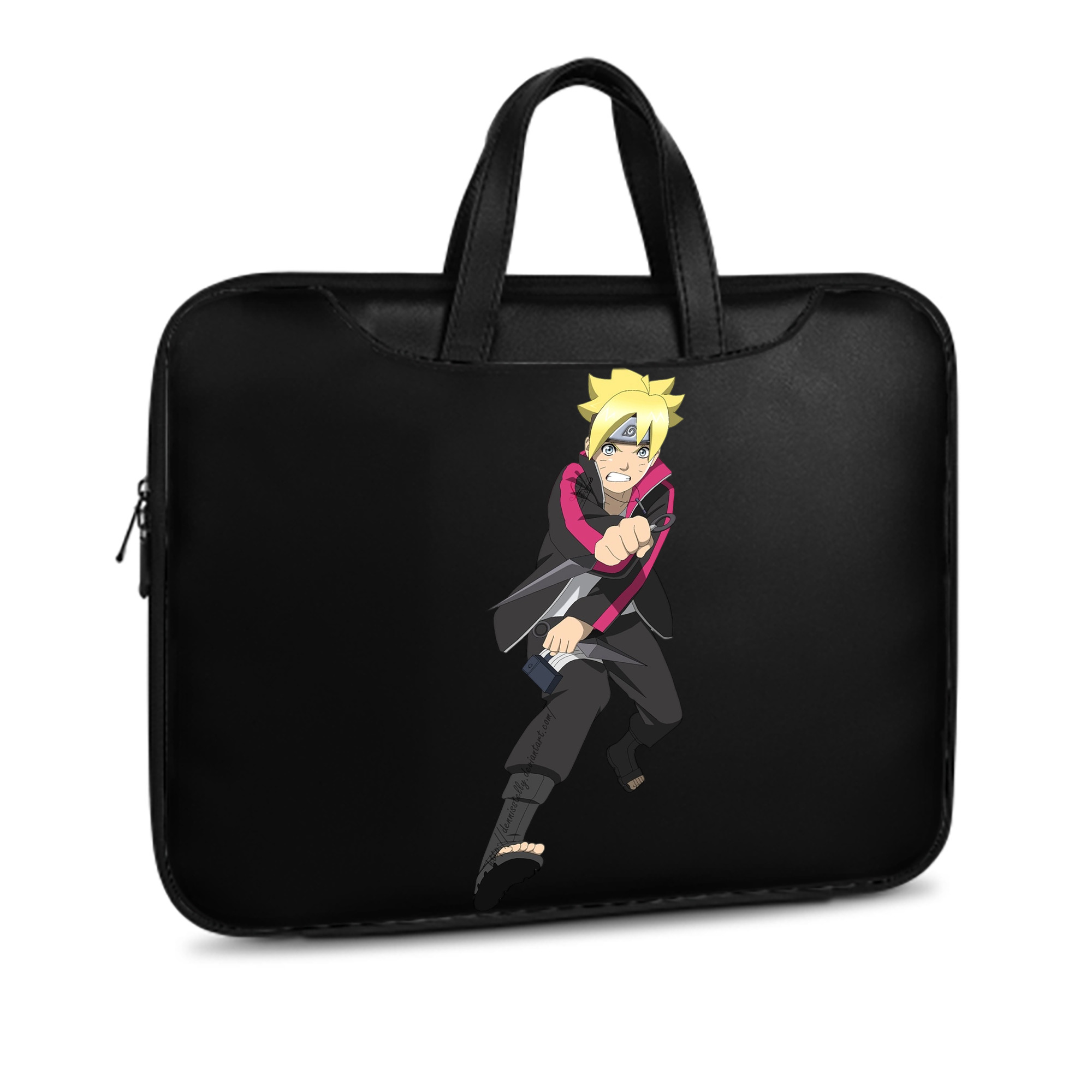 （画像用） NARUTO -ナルト- うずまき ボルト Uzumaki Boruto レザーラップトップバッグ　ノートパソコンケース