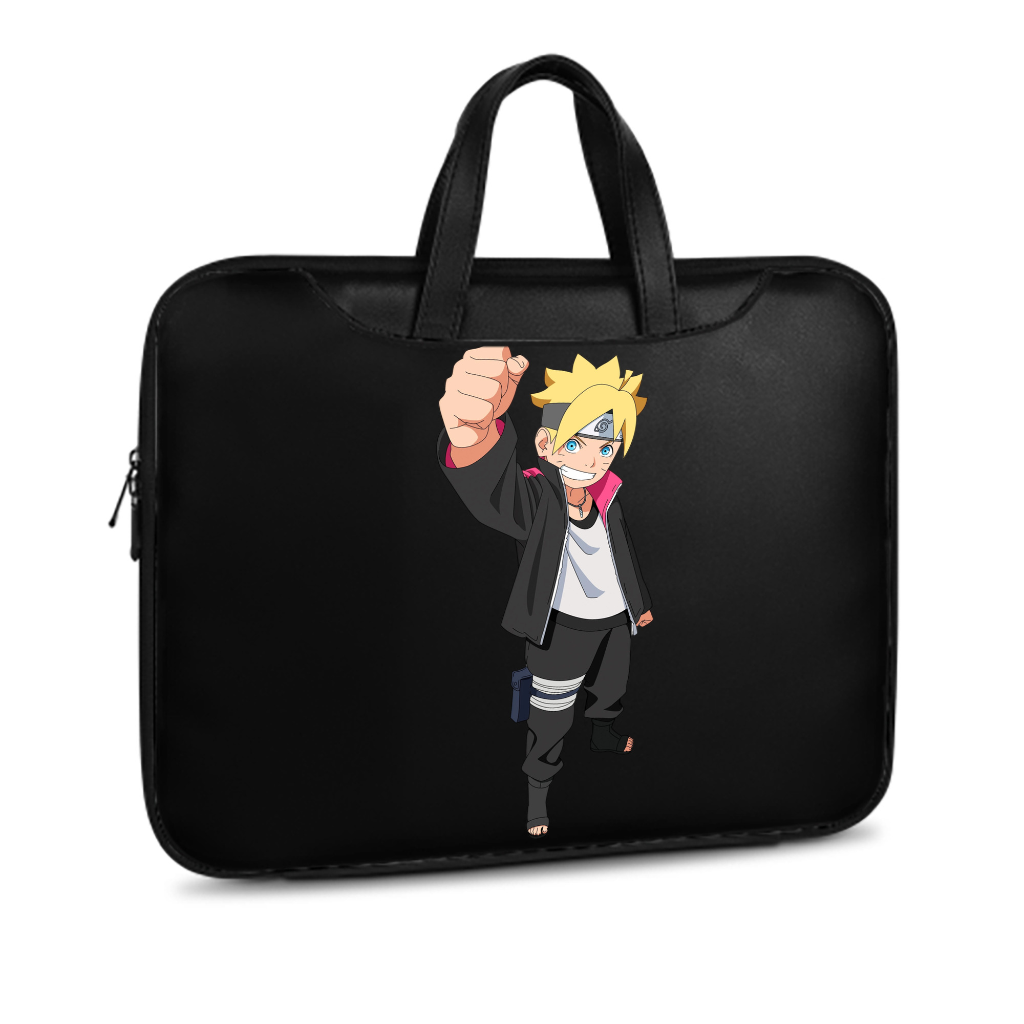 （画像用） NARUTO -ナルト- うずまき ボルト Uzumaki Boruto レザーラップトップバッグ　ノートパソコンケース