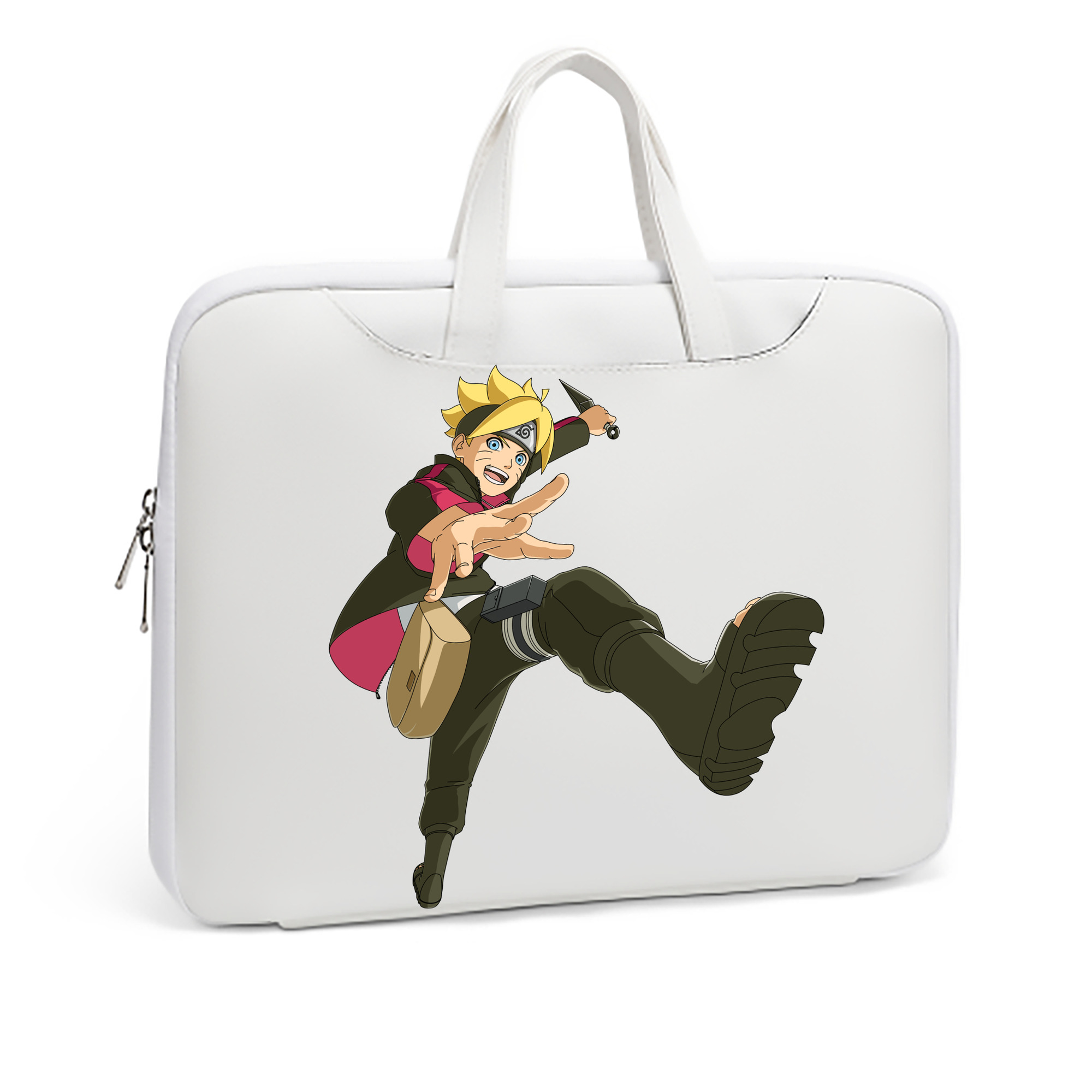 （画像用） NARUTO -ナルト- うずまき ボルト Uzumaki Boruto レザーラップトップバッグ　ノートパソコンケース