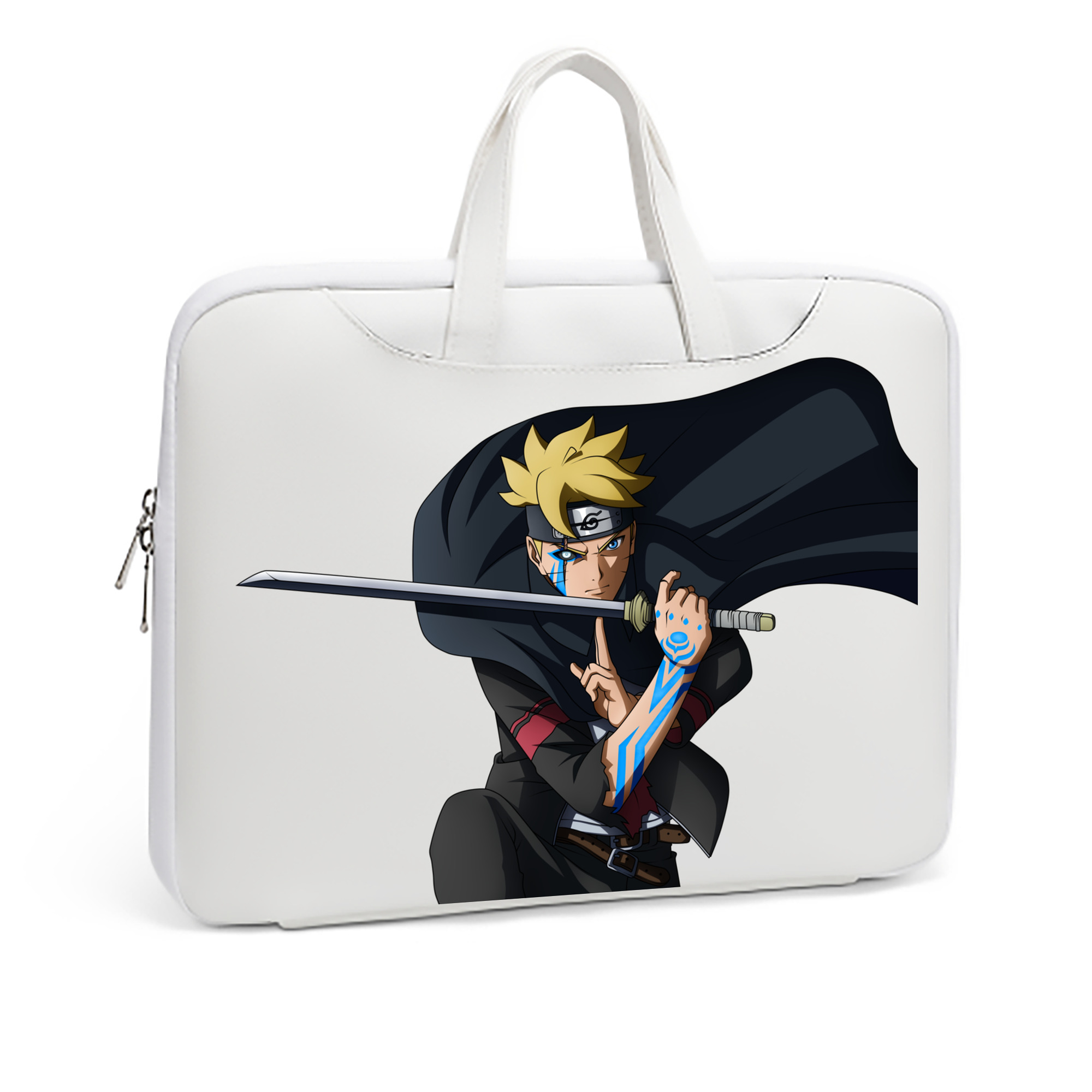 （画像用） NARUTO -ナルト- うずまき ボルト Uzumaki Boruto レザーラップトップバッグ　ノートパソコンケース