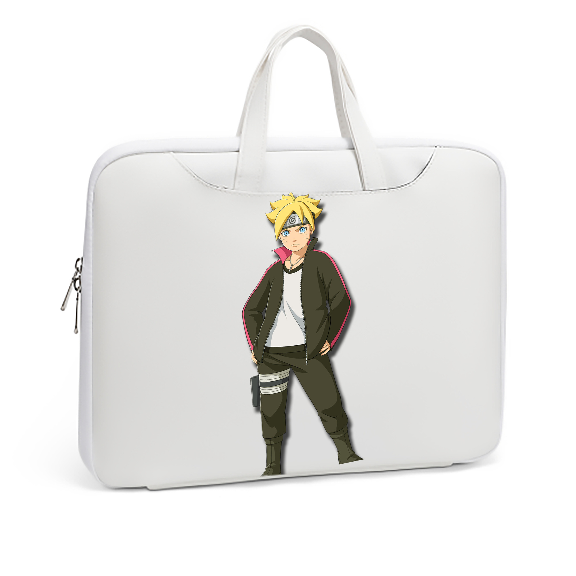 （画像用） NARUTO -ナルト- うずまき ボルト Uzumaki Boruto レザーラップトップバッグ　ノートパソコンケース