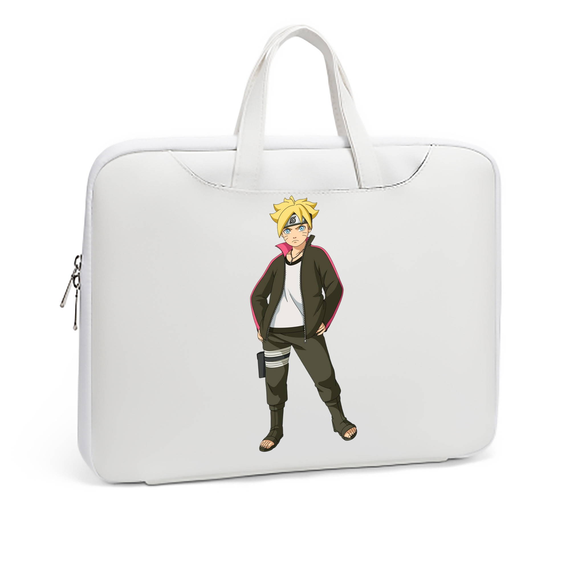 （画像用） NARUTO -ナルト- うずまき ボルト Uzumaki Boruto レザーラップトップバッグ　ノートパソコンケース