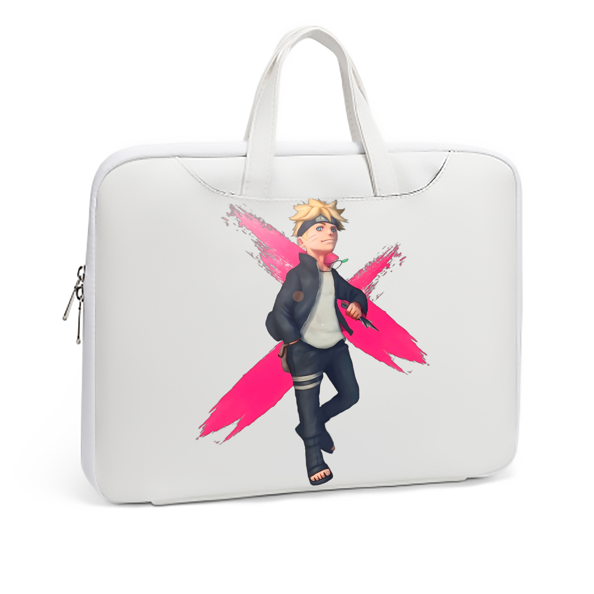 （画像用） NARUTO -ナルト- うずまき ボルト Uzumaki Boruto レザーラップトップバッグ　ノートパソコンケース