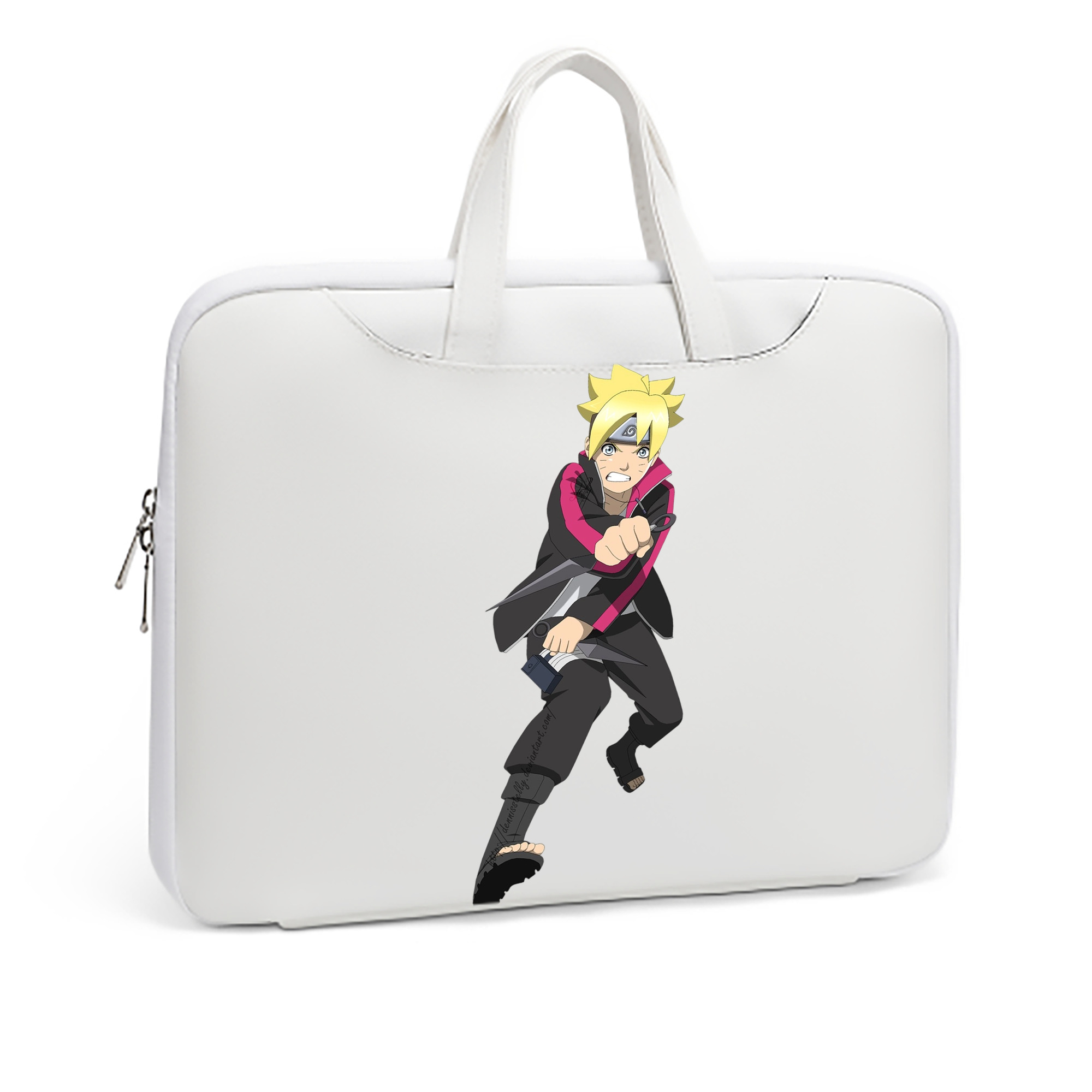 （画像用） NARUTO -ナルト- うずまき ボルト Uzumaki Boruto レザーラップトップバッグ　ノートパソコンケース