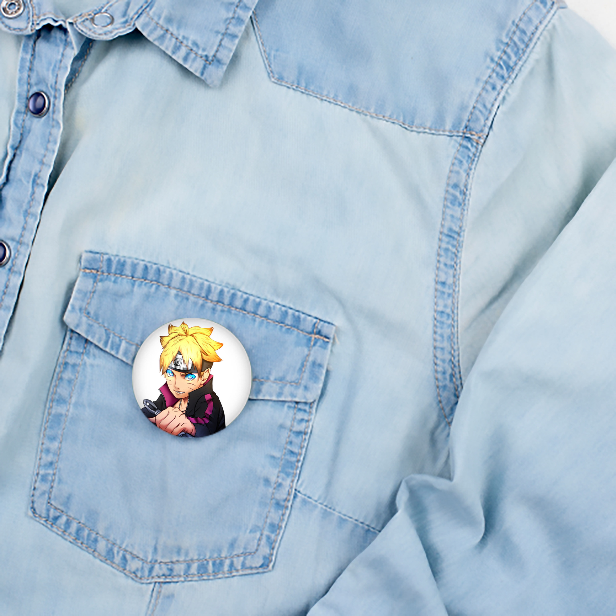 NARUTO -ナルト- うずまき ボルト Uzumaki Boruto 6cm 缶バッジ 複数セット