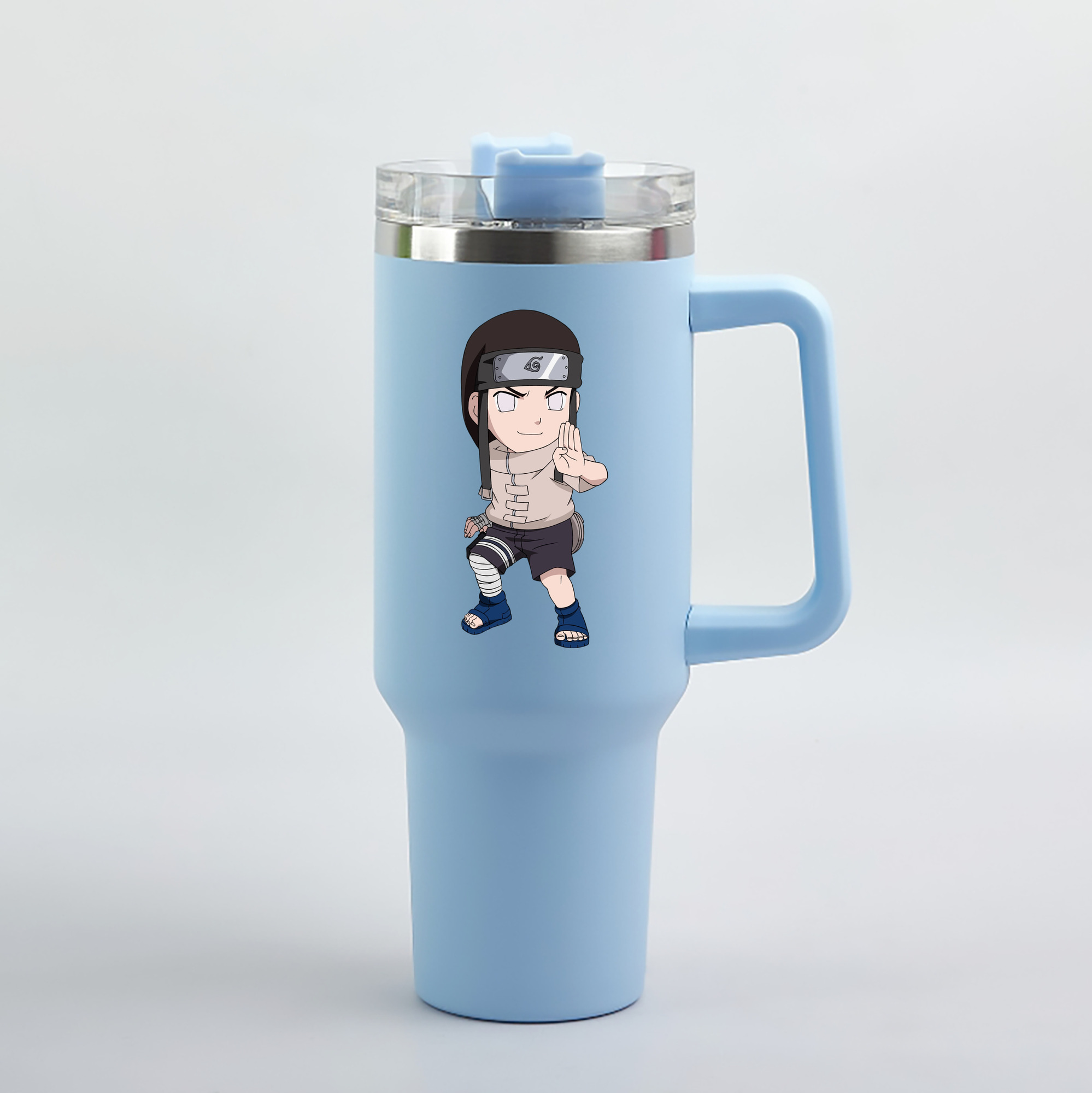 （画像用） NARUTO -ナルト- 日向ネジ Hyūga Neji 1200mL車用タンブラー（カラープリント）