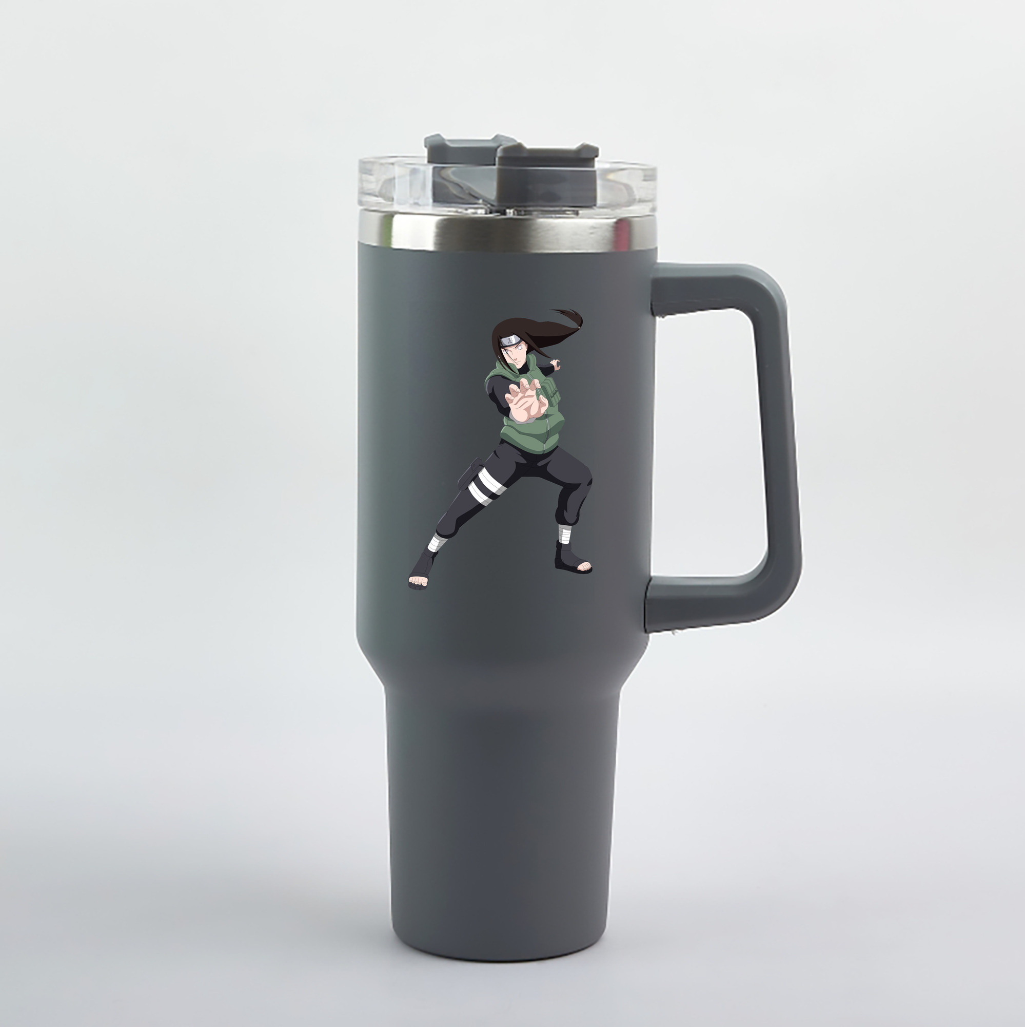 （画像用） NARUTO -ナルト- 日向ネジ Hyūga Neji 1200mL車用タンブラー（カラープリント）