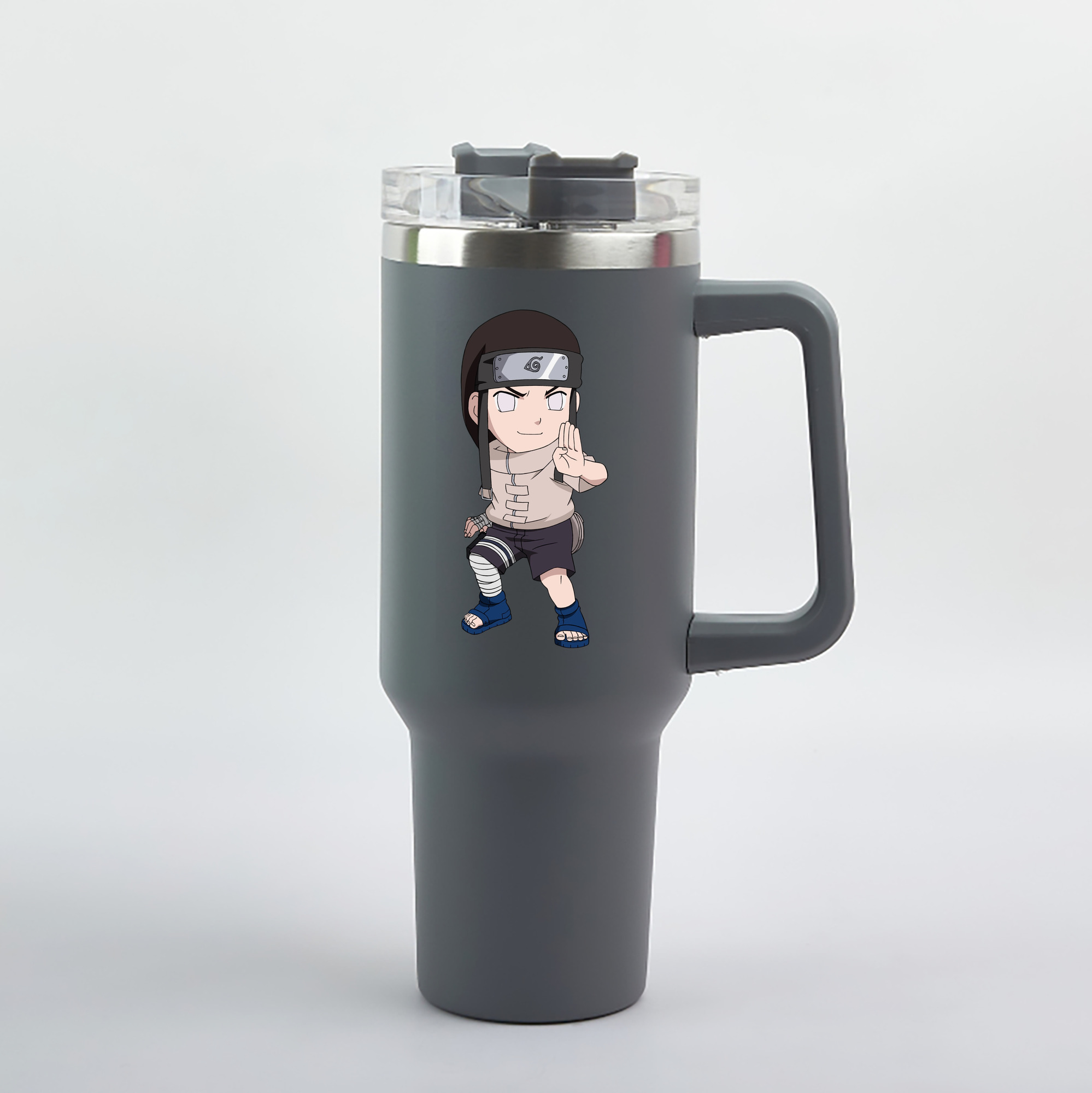 （画像用） NARUTO -ナルト- 日向ネジ Hyūga Neji 1200mL車用タンブラー（カラープリント）