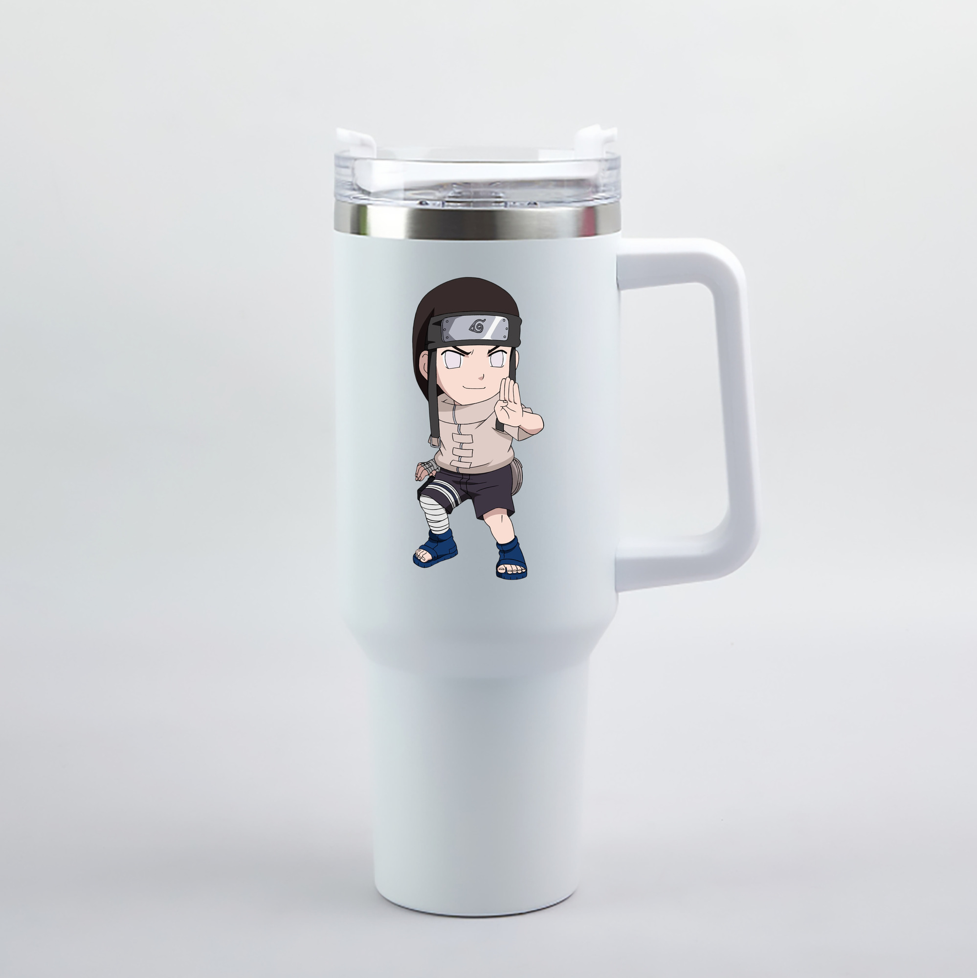 （画像用） NARUTO -ナルト- 日向ネジ Hyūga Neji 1200mL車用タンブラー（カラープリント）